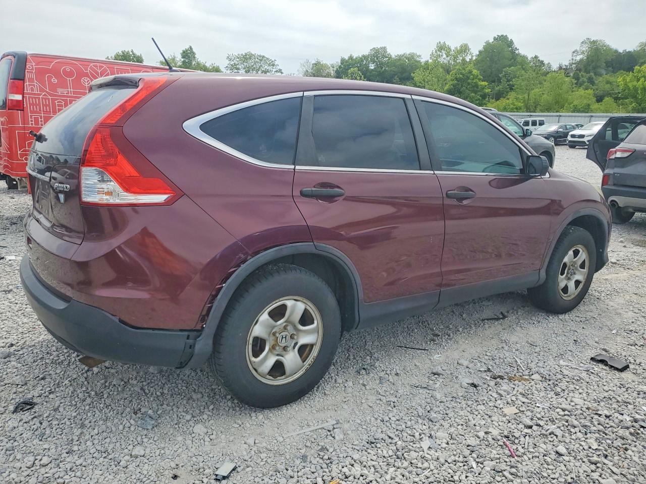 2014 Honda Cr-v Lx Maroon vin: 5J6RM4H36EL062293