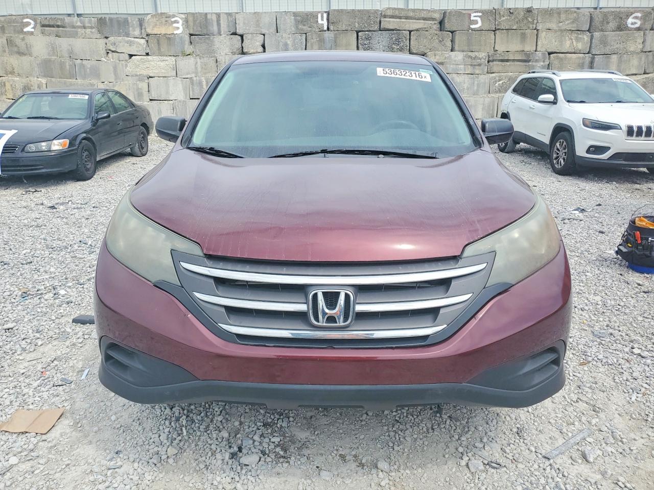2014 Honda Cr-v Lx Maroon vin: 5J6RM4H36EL062293