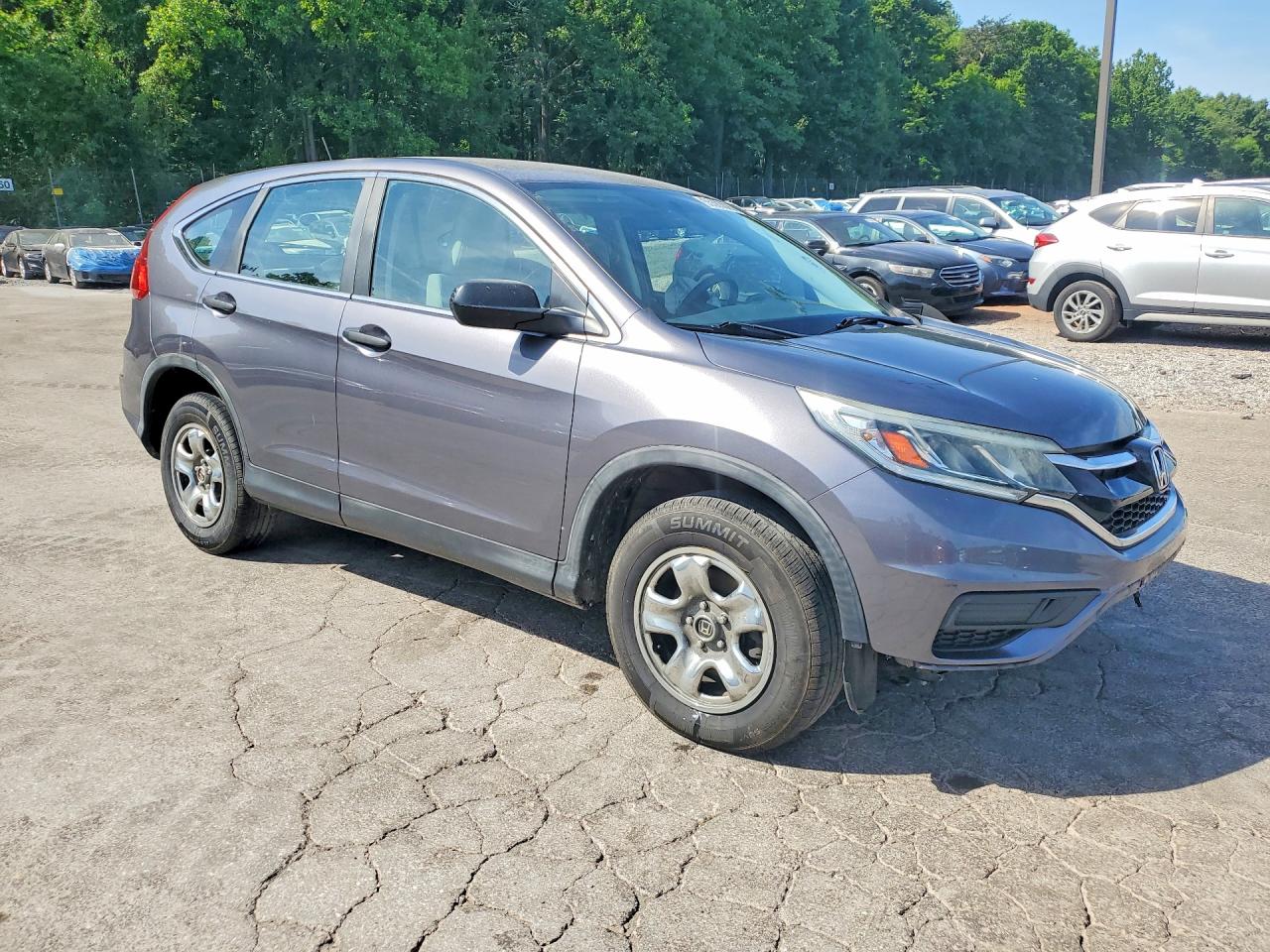 2015 Honda Cr-v Lx Gray vin: 5J6RM4H36FL008168