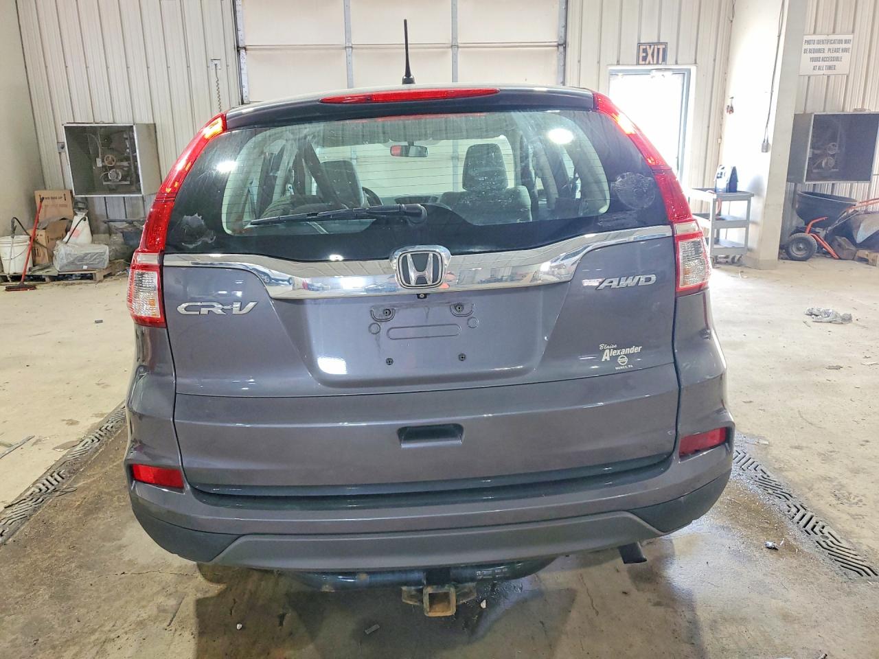 2015 Honda Cr-v Lx Gray vin: 5J6RM4H36FL008168