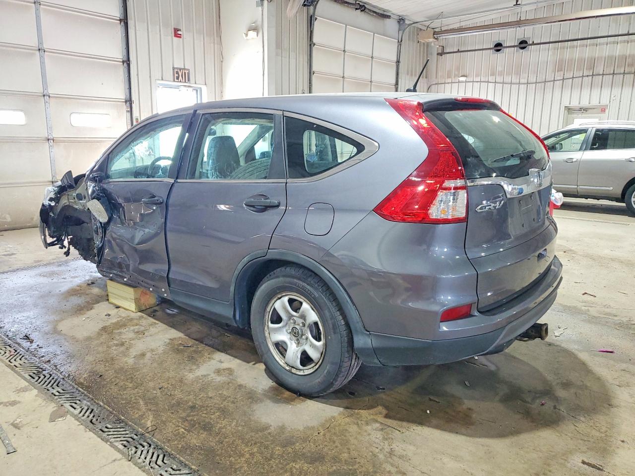 2015 Honda Cr-v Lx Gray vin: 5J6RM4H36FL008168