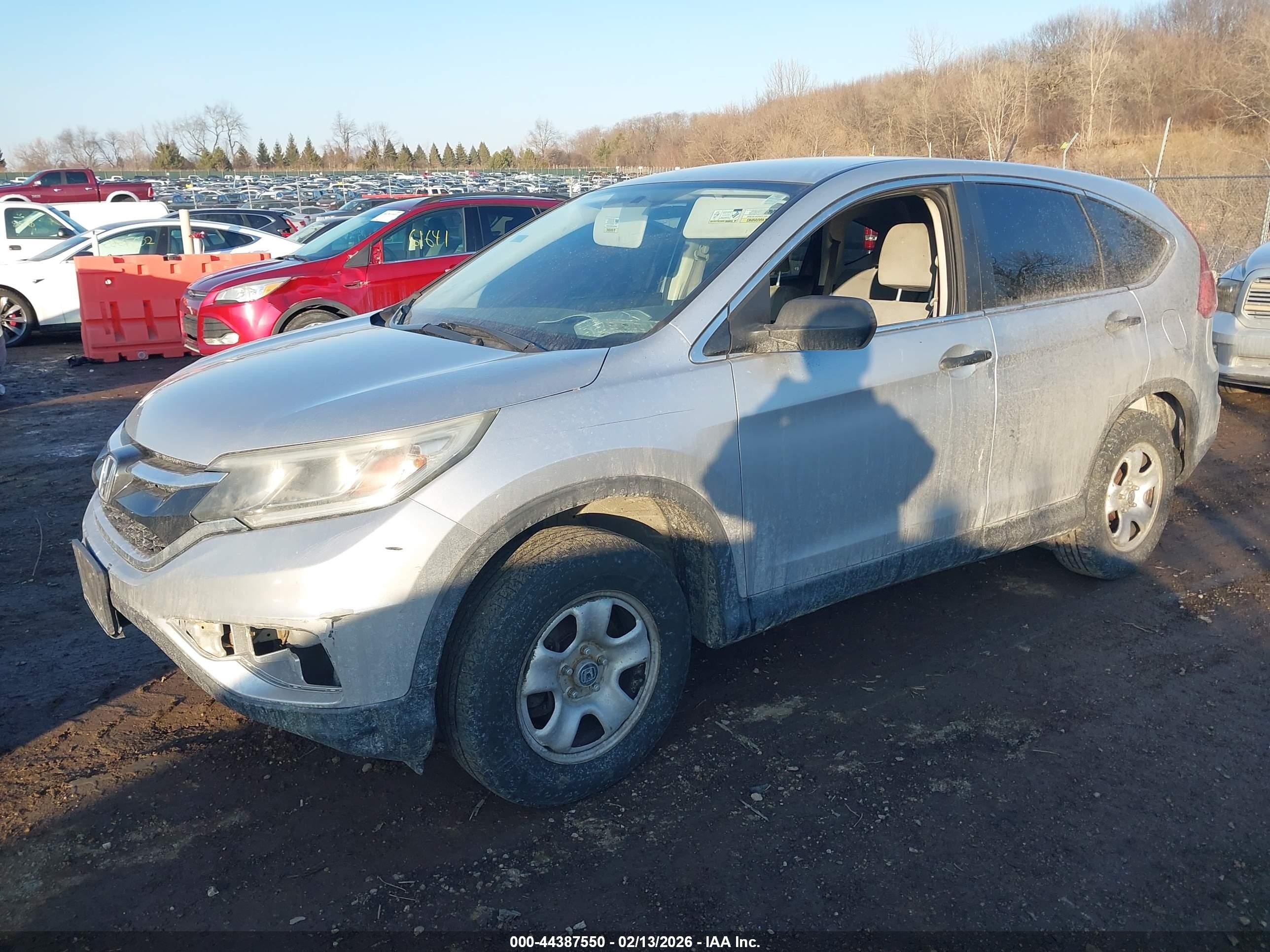 2015 Honda Cr-v Lx Silver vin: 5J6RM4H36FL024676