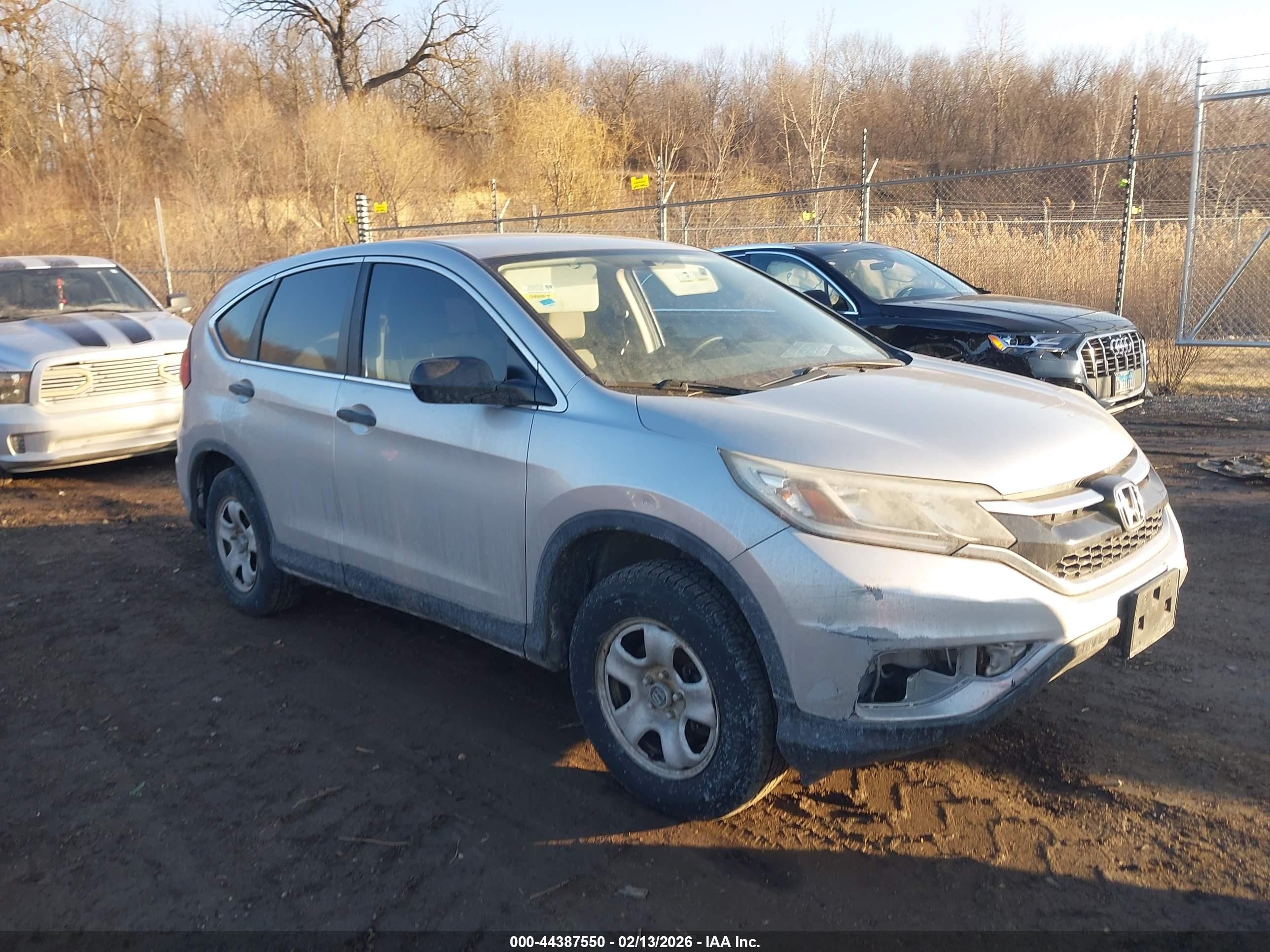 2015 Honda Cr-v Lx Silver vin: 5J6RM4H36FL024676