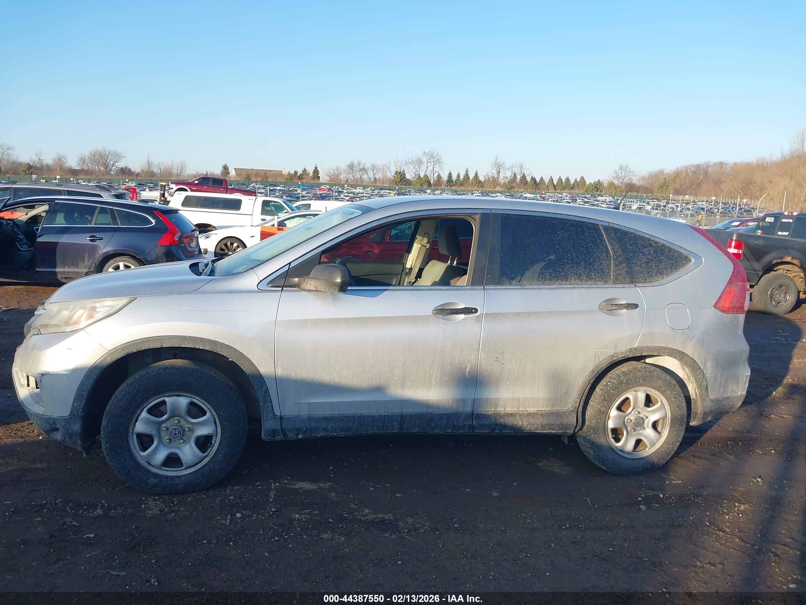 2015 Honda Cr-v Lx Silver vin: 5J6RM4H36FL024676