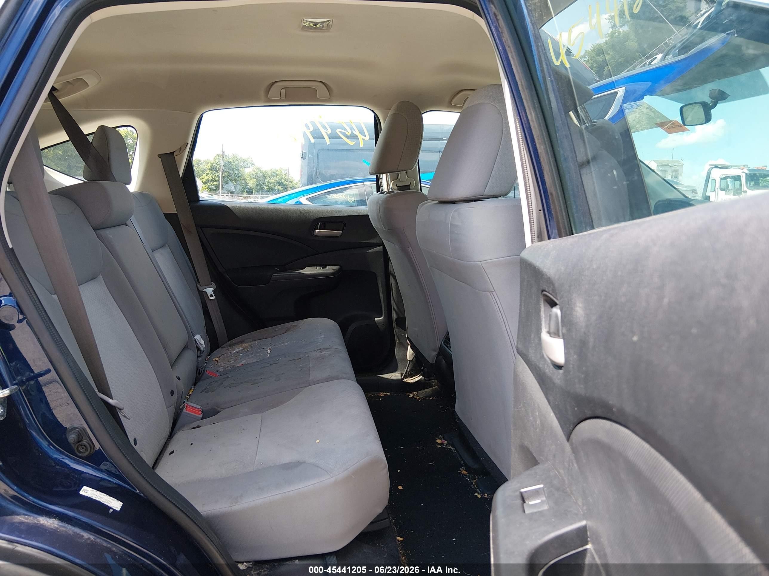 2015 Honda Cr-v Lx Blue vin: 5J6RM4H36FL035354