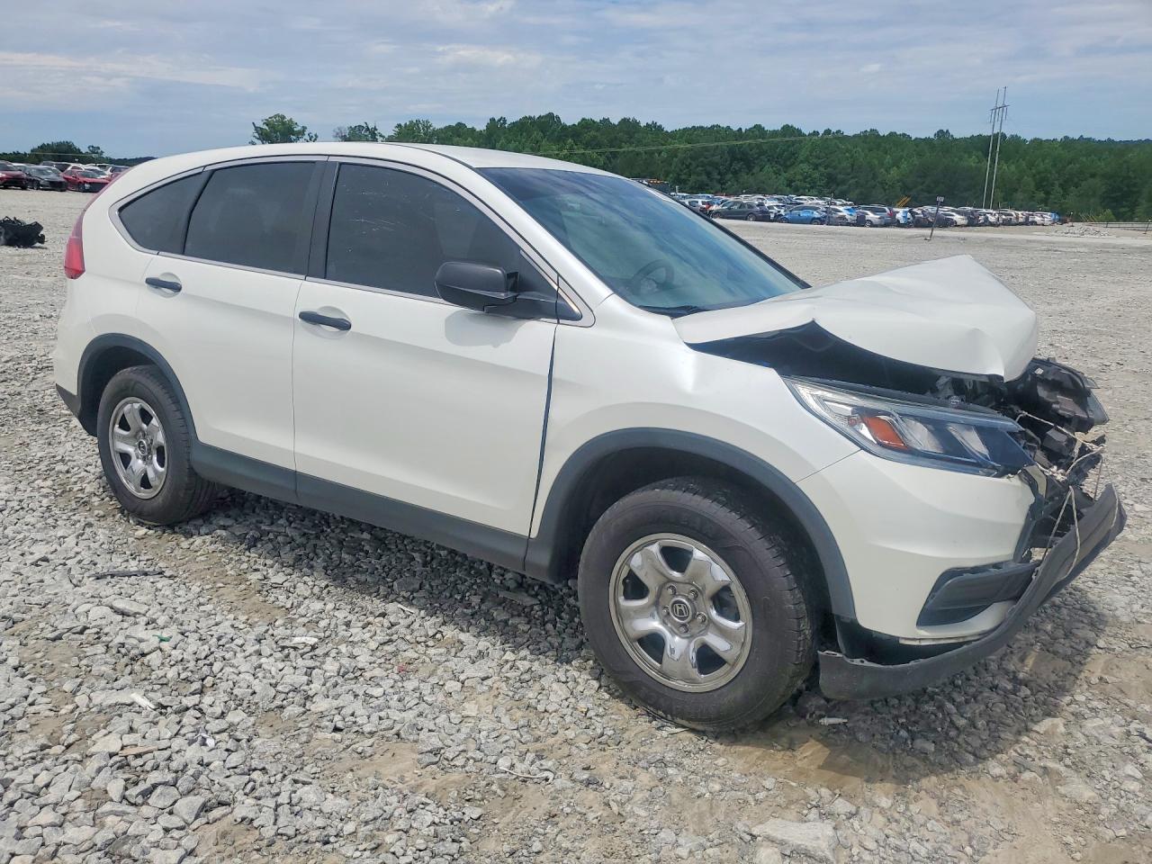 2016 Honda Cr-v Lx White vin: 5J6RM4H36GL105887