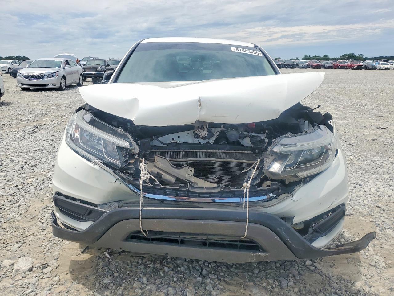 2016 Honda Cr-v Lx White vin: 5J6RM4H36GL105887