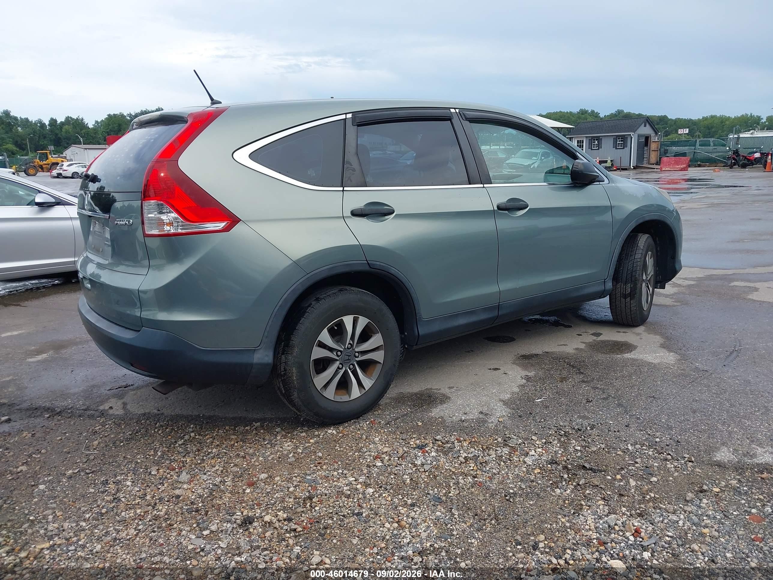 2012 Honda Cr-v Lx Green vin: 5J6RM4H37CL026884