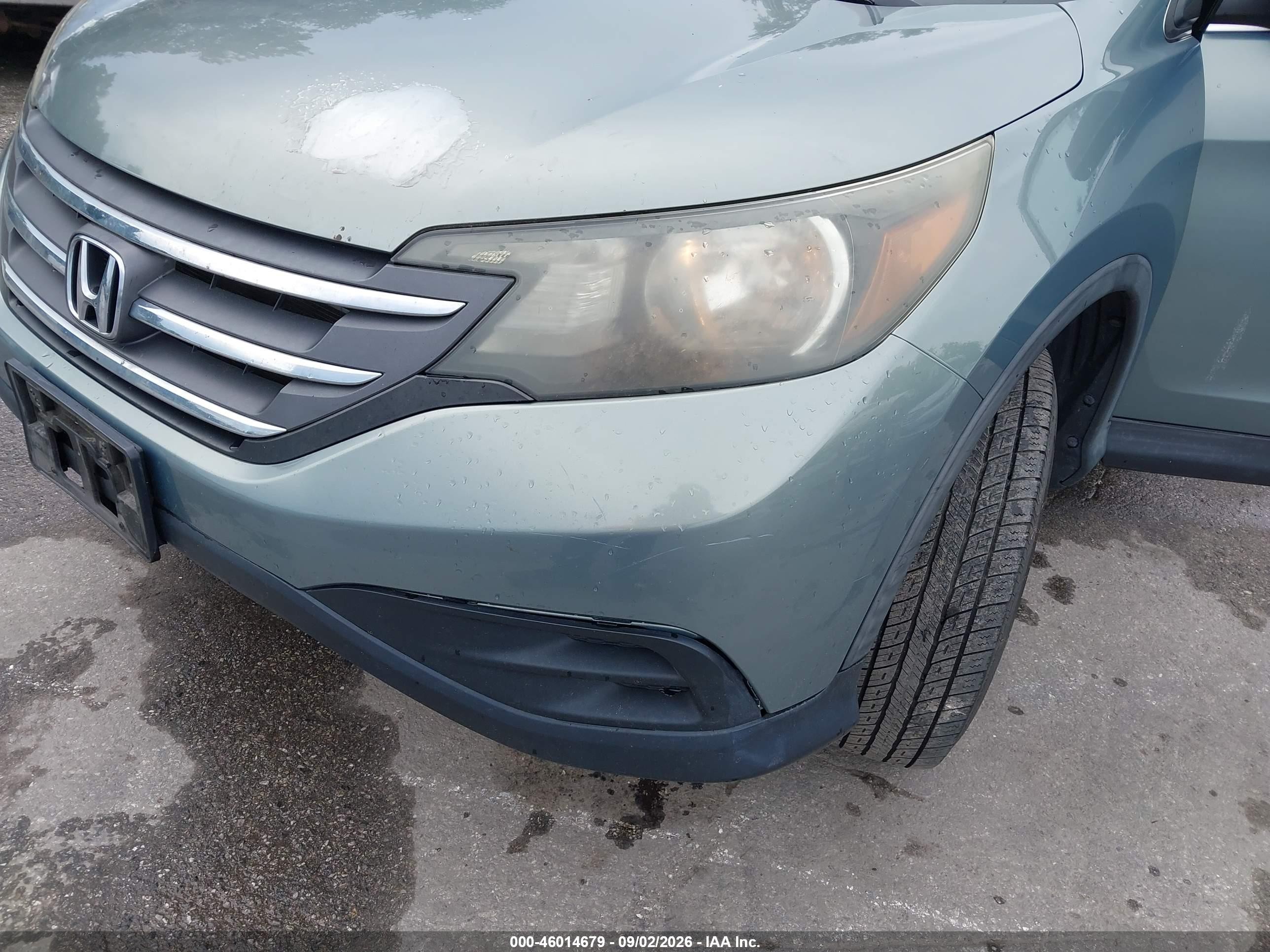 2012 Honda Cr-v Lx Green vin: 5J6RM4H37CL026884