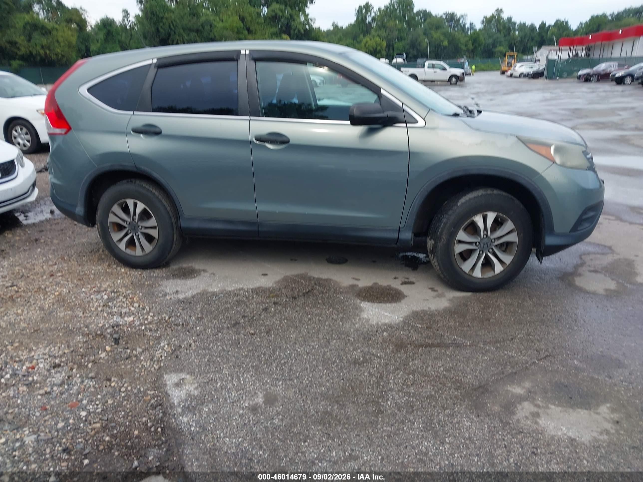 2012 Honda Cr-v Lx Green vin: 5J6RM4H37CL026884