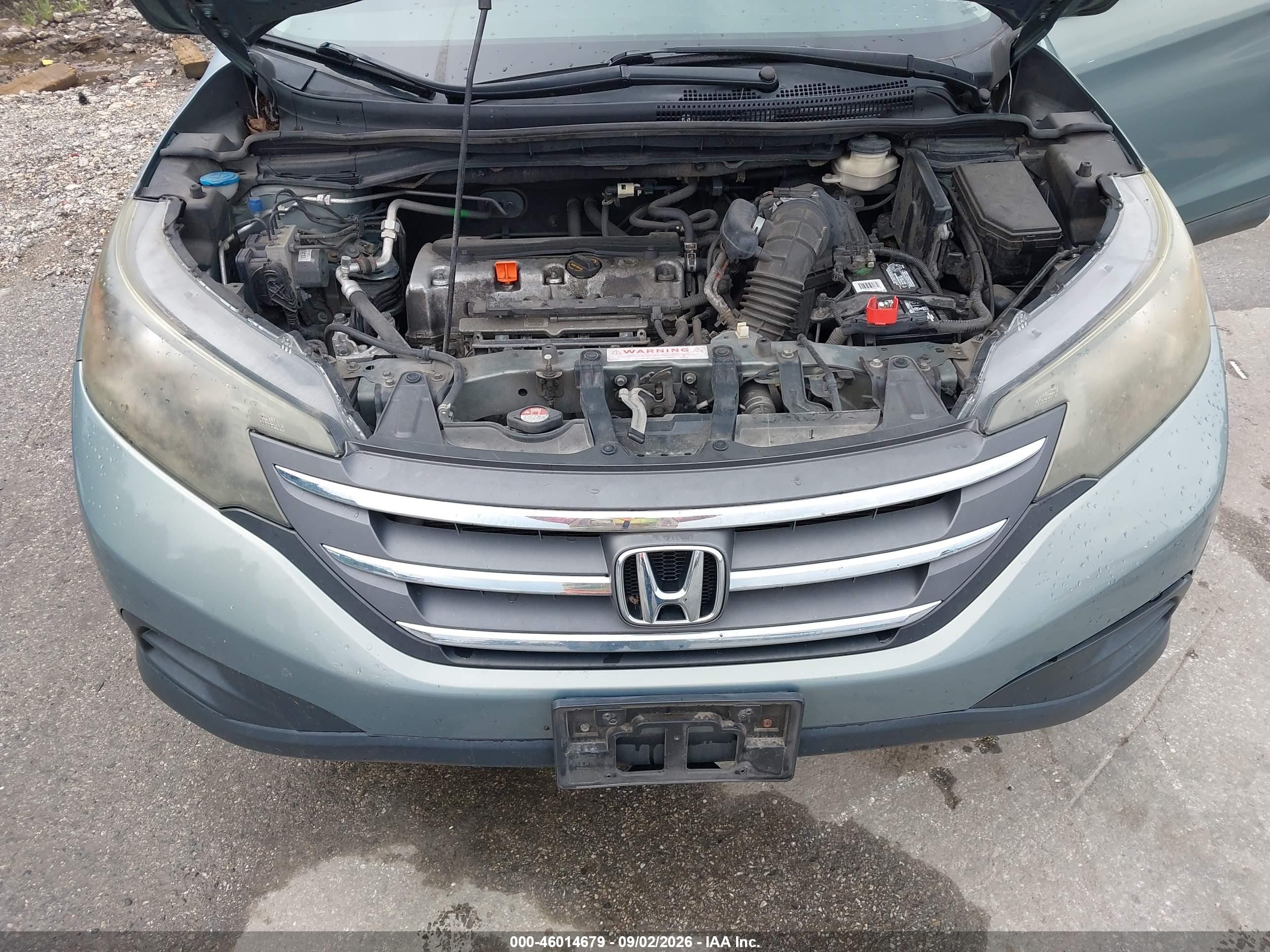 2012 Honda Cr-v Lx Green vin: 5J6RM4H37CL026884