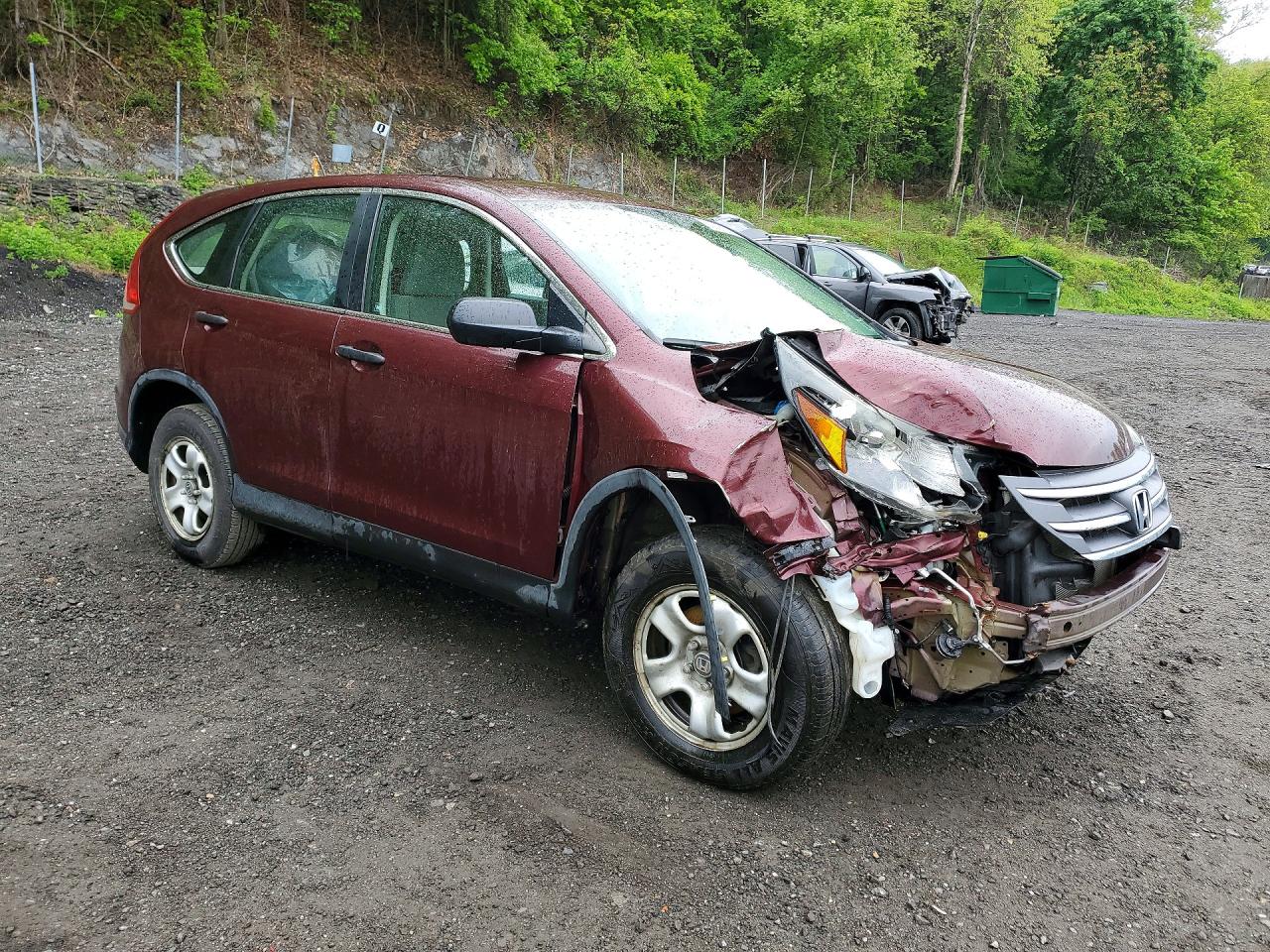 2012 Honda Cr-v Lx Burgundy vin: 5J6RM4H37CL031728