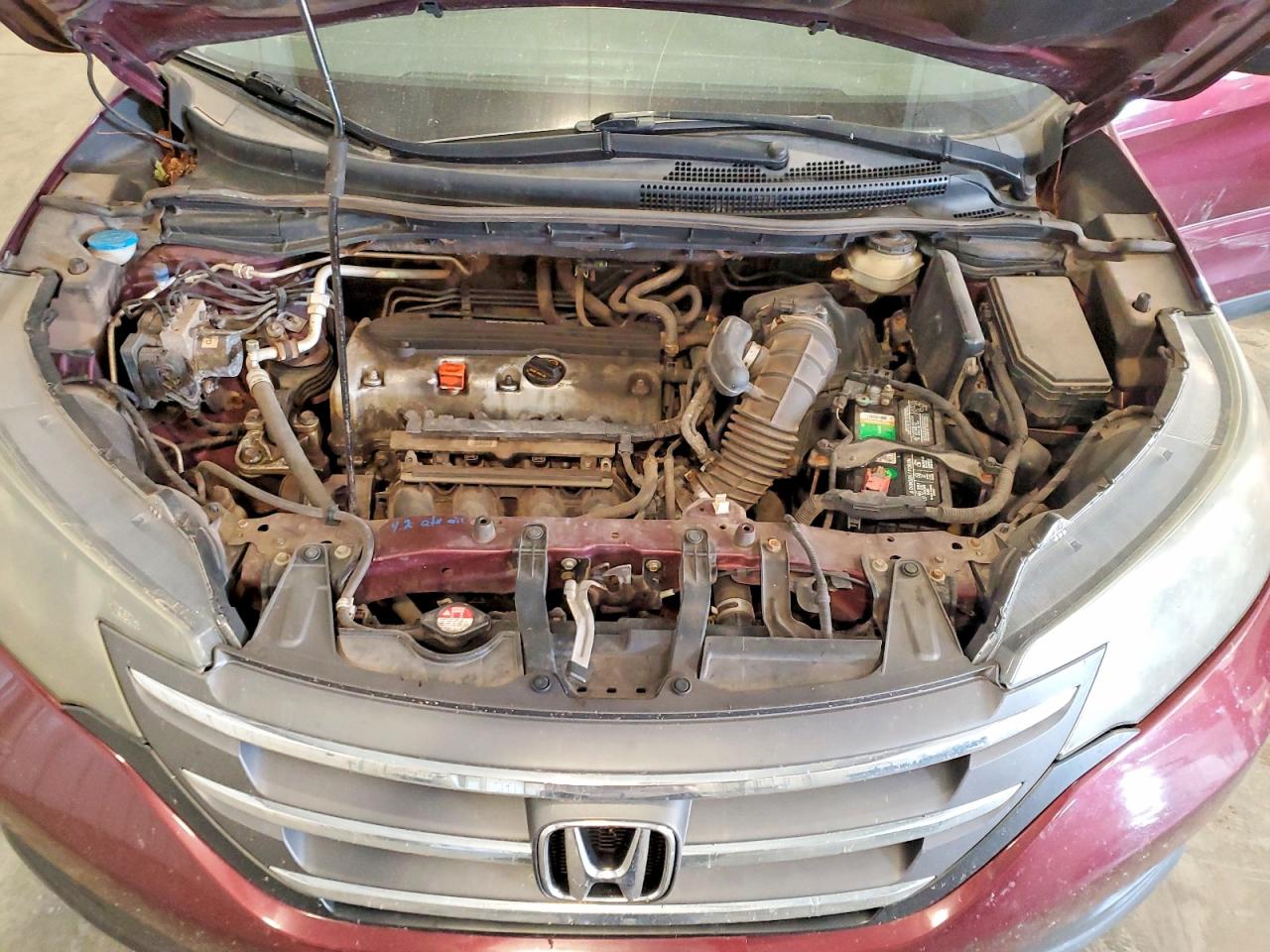 2012 Honda Cr-v Lx Maroon vin: 5J6RM4H37CL033141