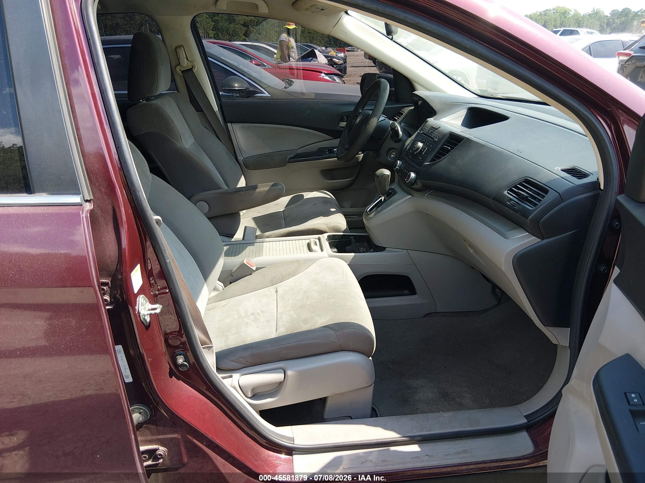 2012 Honda Cr-v Lx Бордовый vin: 5J6RM4H37CL046245