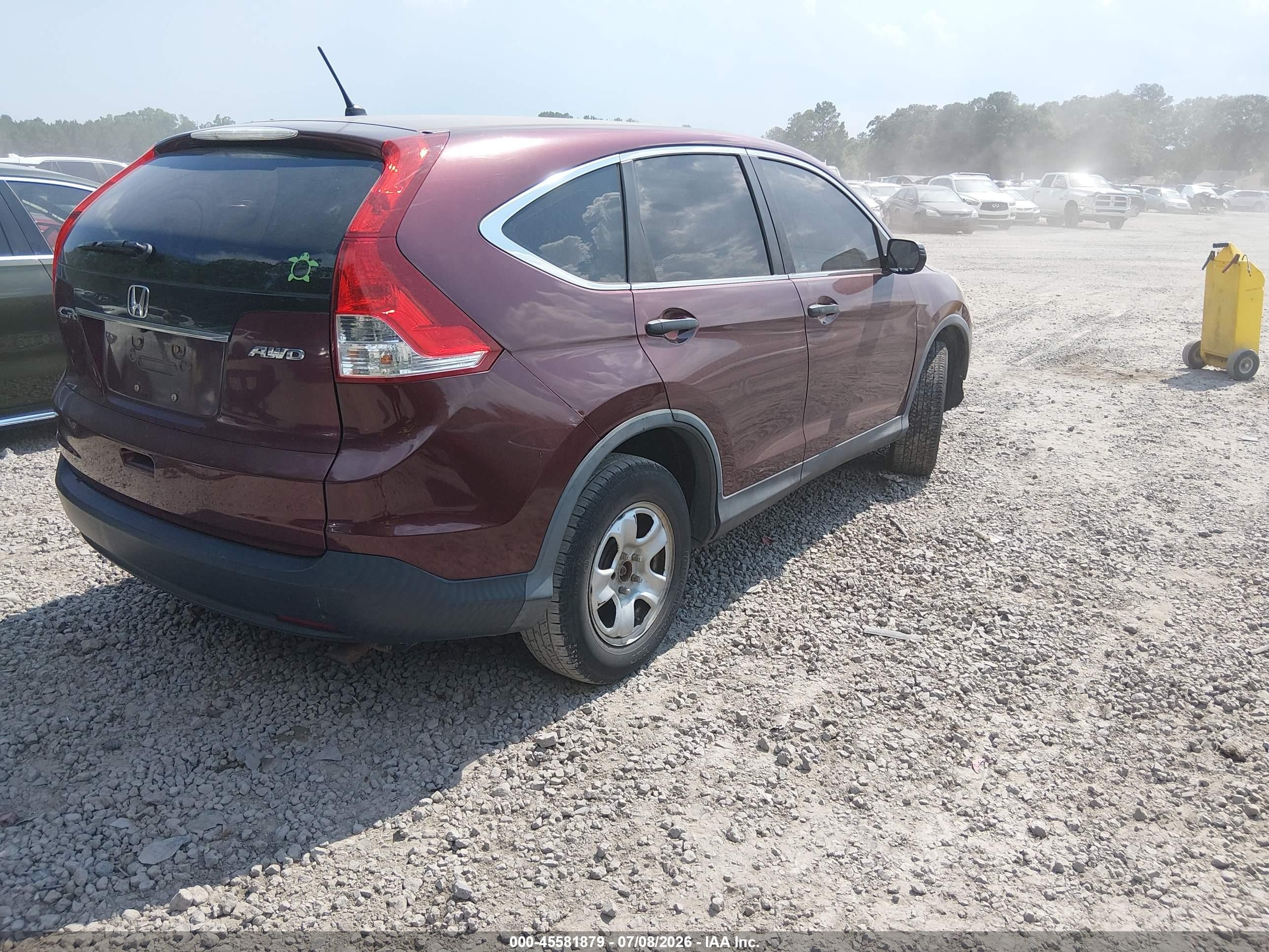 2012 Honda Cr-v Lx Бордовый vin: 5J6RM4H37CL046245
