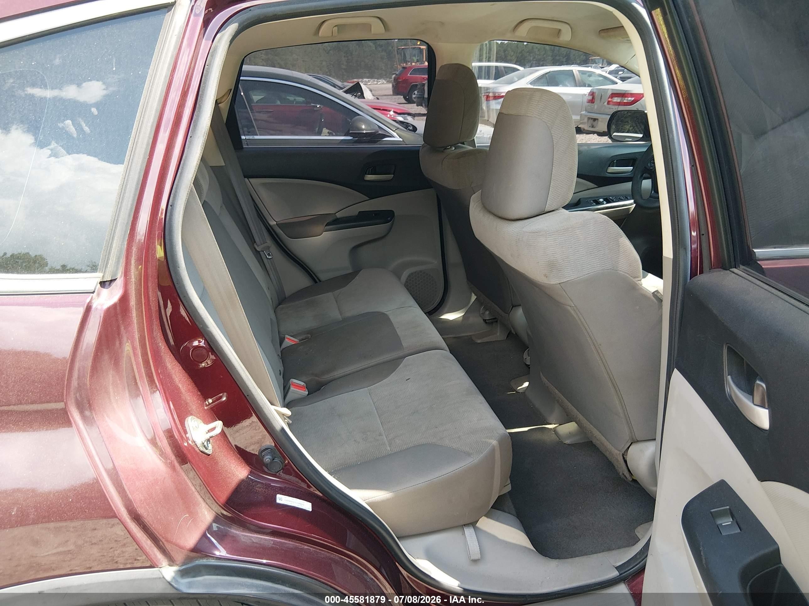 2012 Honda Cr-v Lx Бордовый vin: 5J6RM4H37CL046245