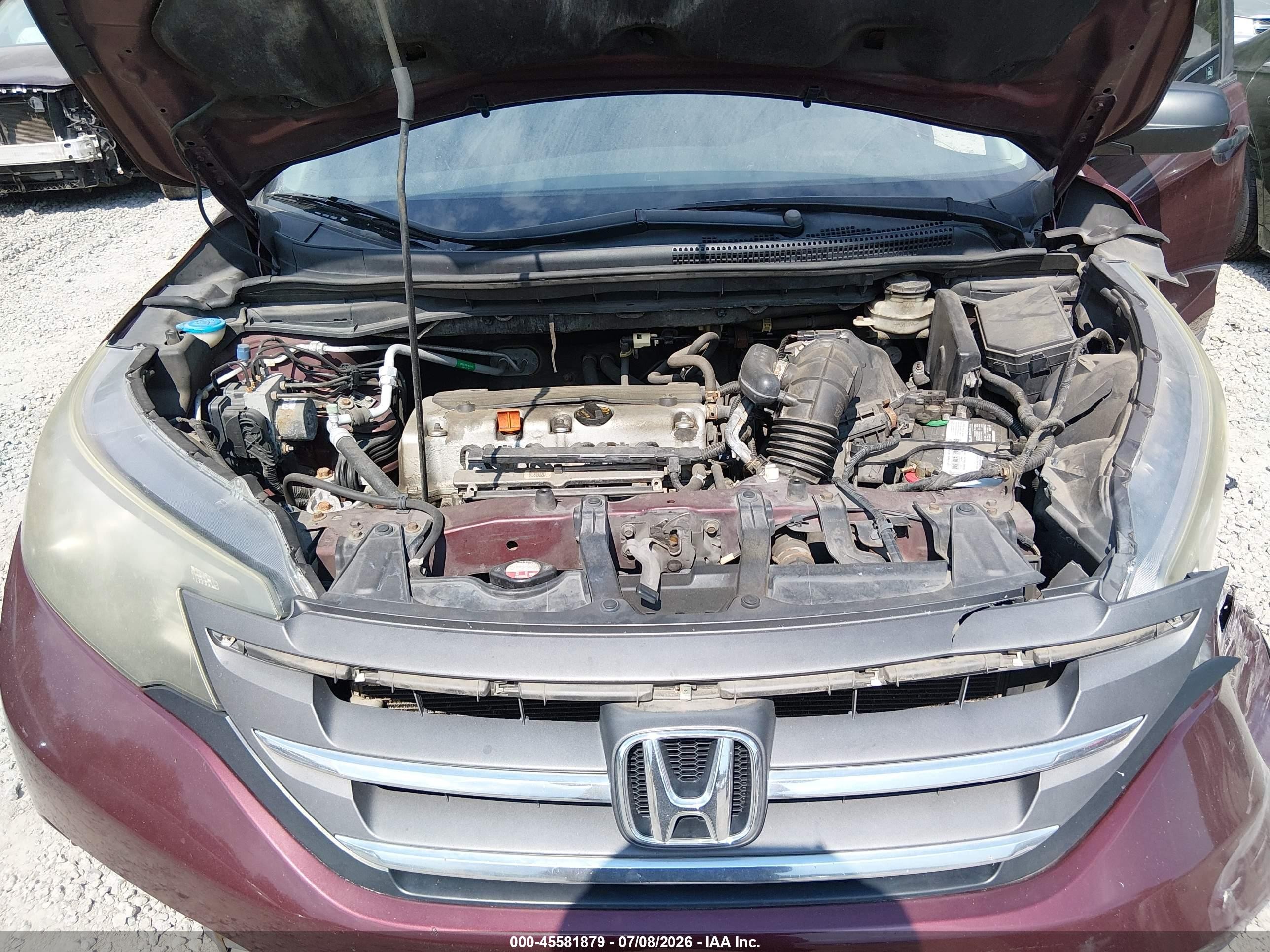 2012 Honda Cr-v Lx Бордовый vin: 5J6RM4H37CL046245
