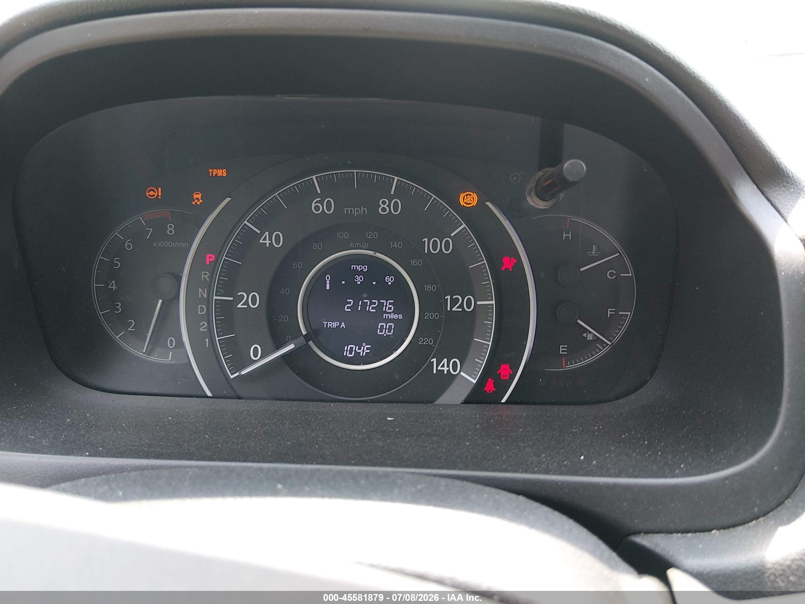 2012 Honda Cr-v Lx Бордовый vin: 5J6RM4H37CL046245