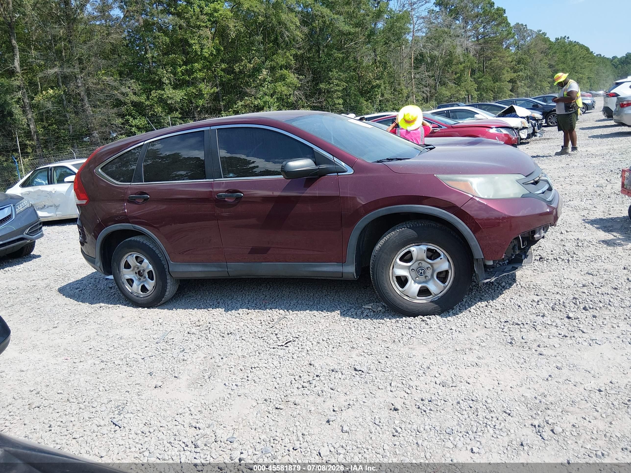 2012 Honda Cr-v Lx Бордовый vin: 5J6RM4H37CL046245
