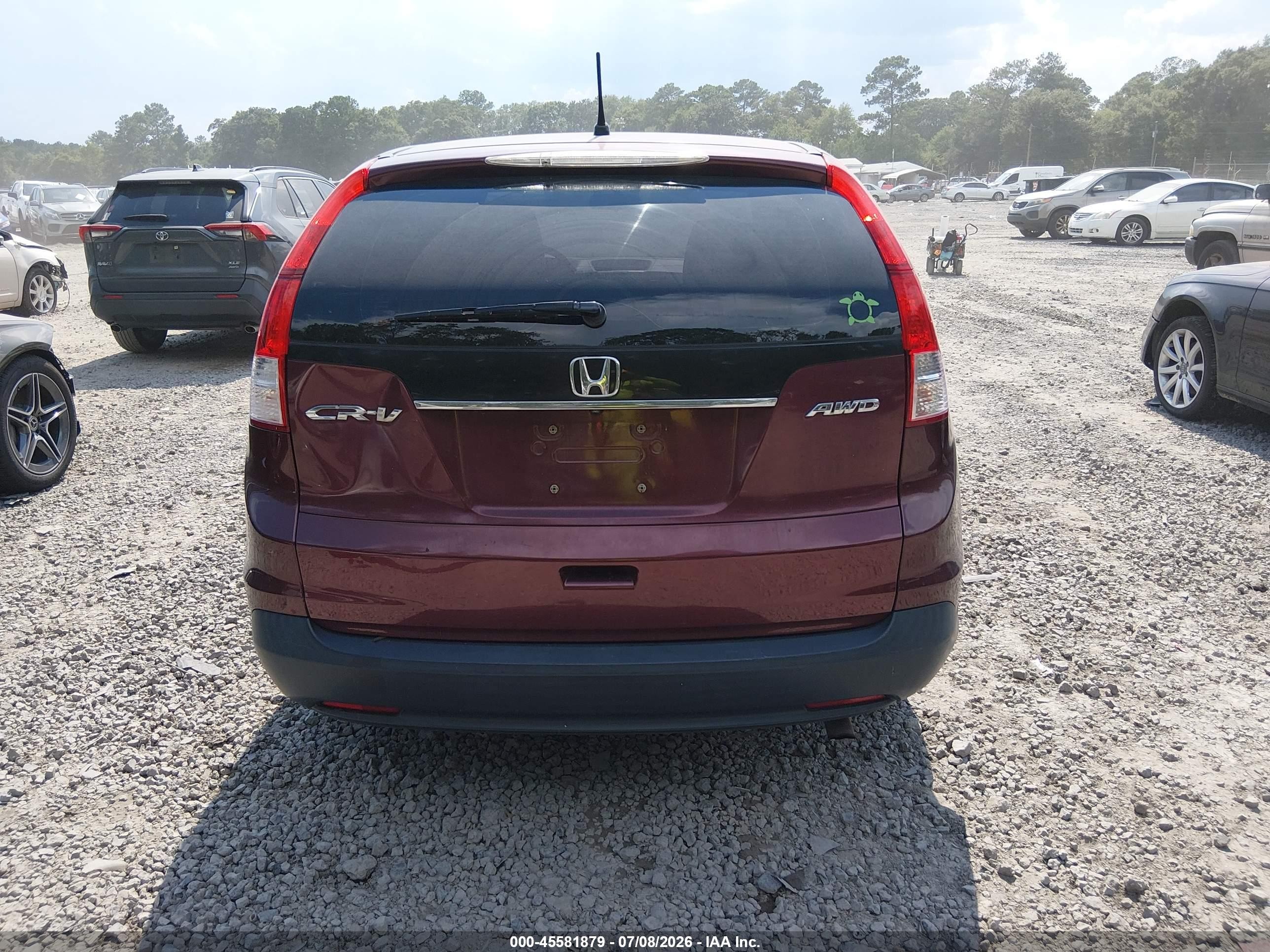 2012 Honda Cr-v Lx Бордовый vin: 5J6RM4H37CL046245