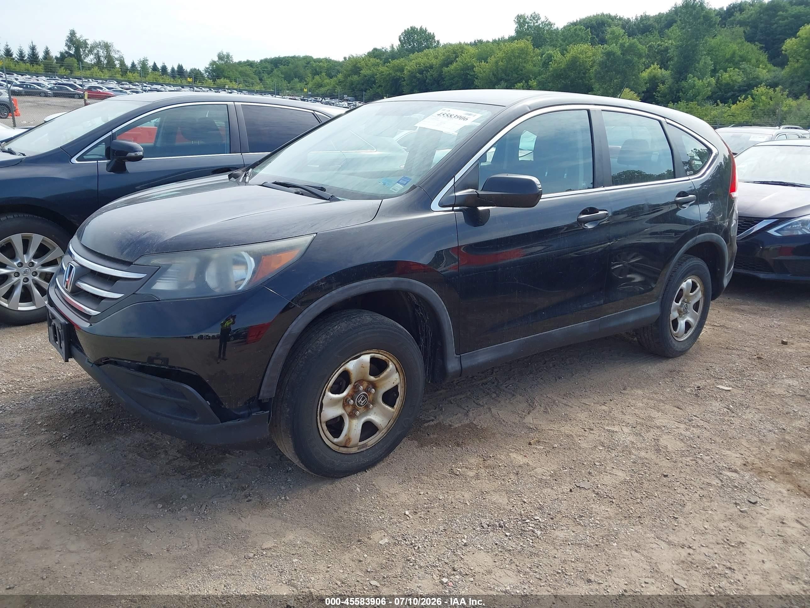 2012 Honda Cr-v Lx Black vin: 5J6RM4H37CL081691