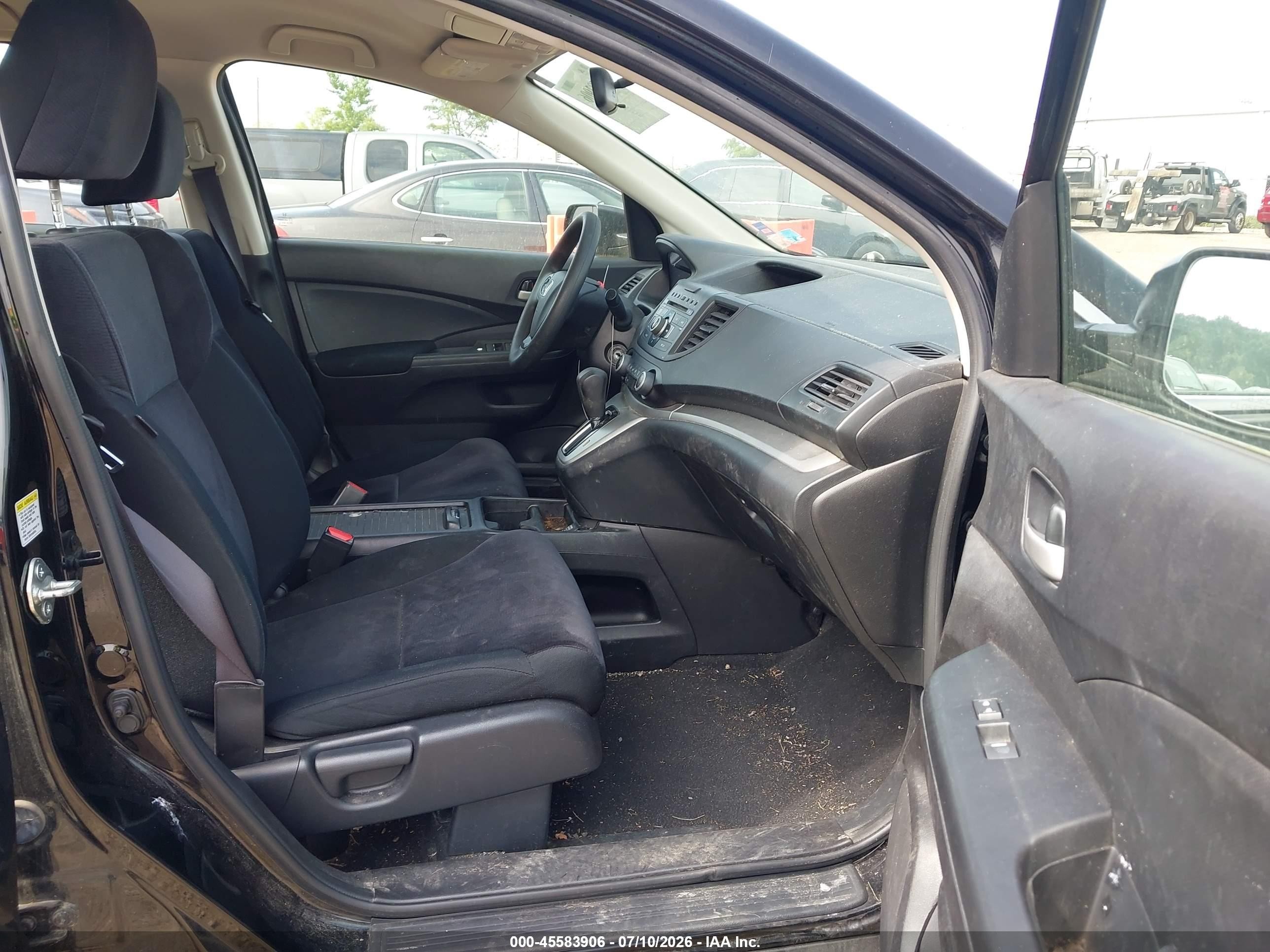 2012 Honda Cr-v Lx Black vin: 5J6RM4H37CL081691