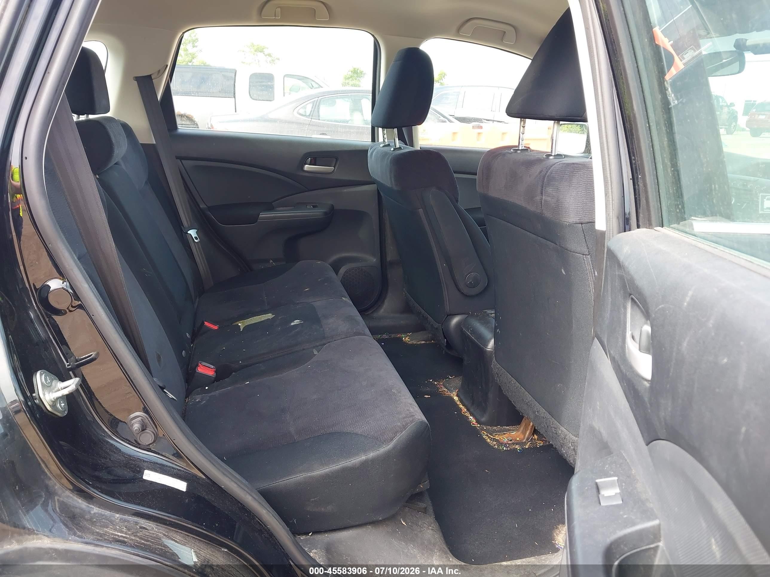 2012 Honda Cr-v Lx Black vin: 5J6RM4H37CL081691