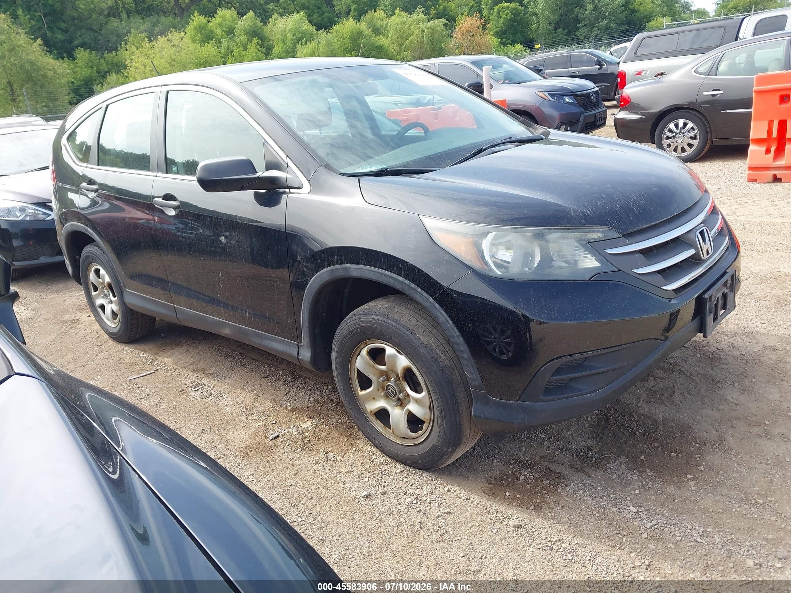 2012 Honda Cr-v Lx Black vin: 5J6RM4H37CL081691