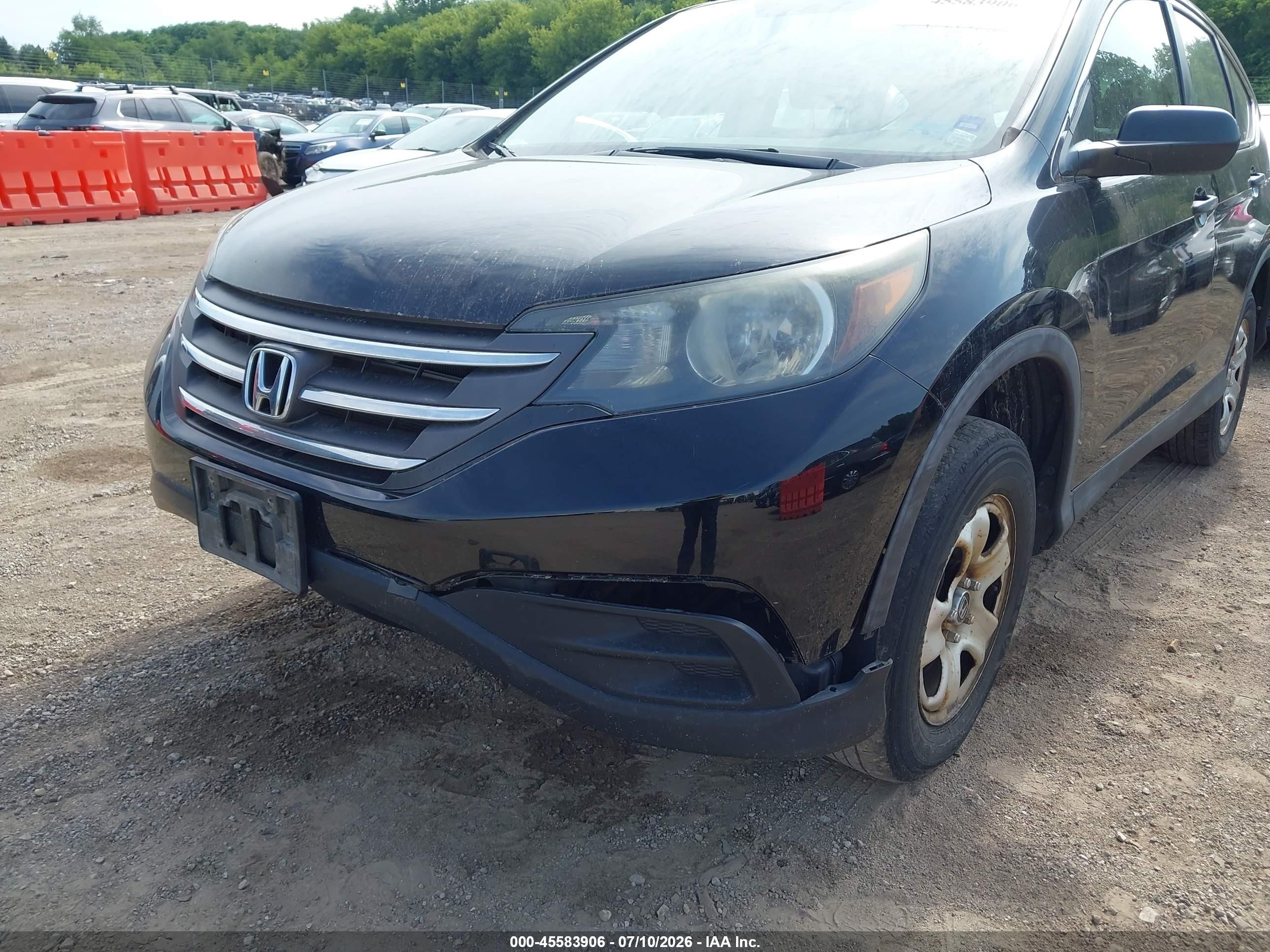 2012 Honda Cr-v Lx Black vin: 5J6RM4H37CL081691