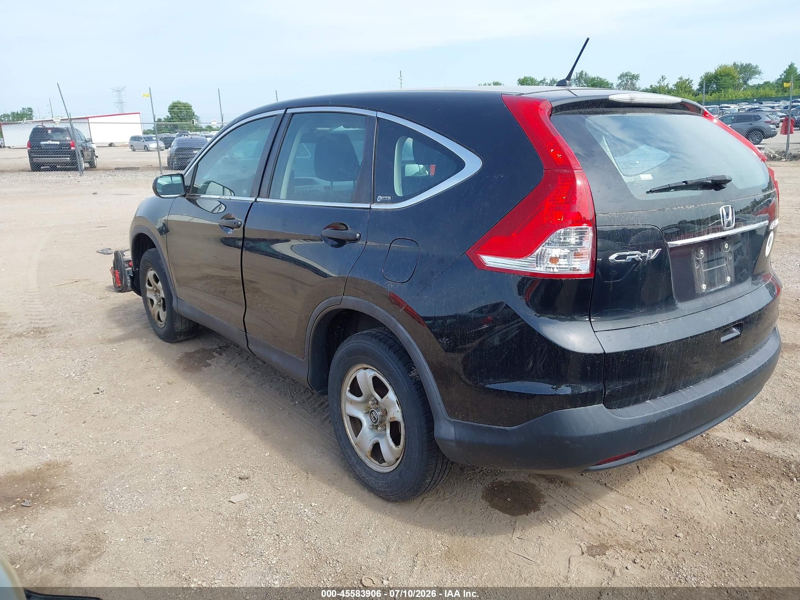 2012 Honda Cr-v Lx Black vin: 5J6RM4H37CL081691