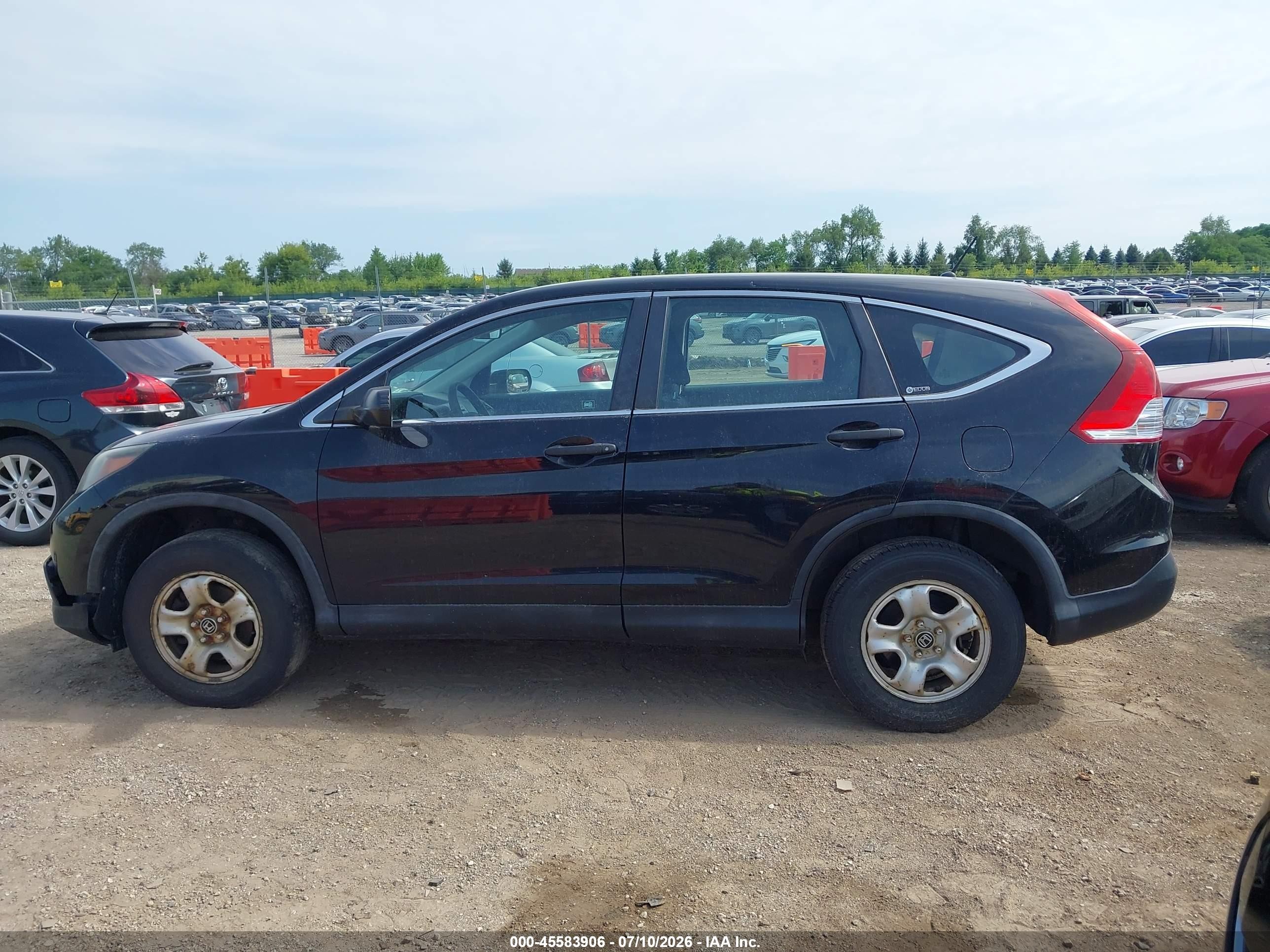 2012 Honda Cr-v Lx Black vin: 5J6RM4H37CL081691