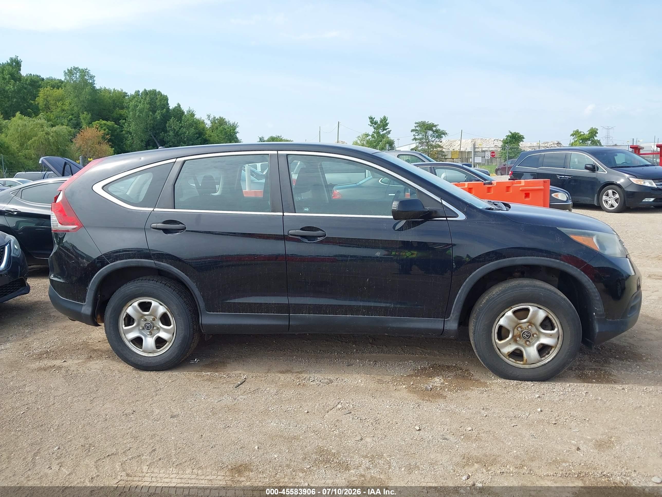 2012 Honda Cr-v Lx Black vin: 5J6RM4H37CL081691
