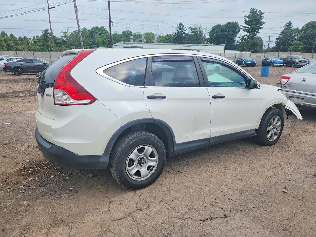 2013 Honda Cr-v Lx White vin: 5J6RM4H37DL028300