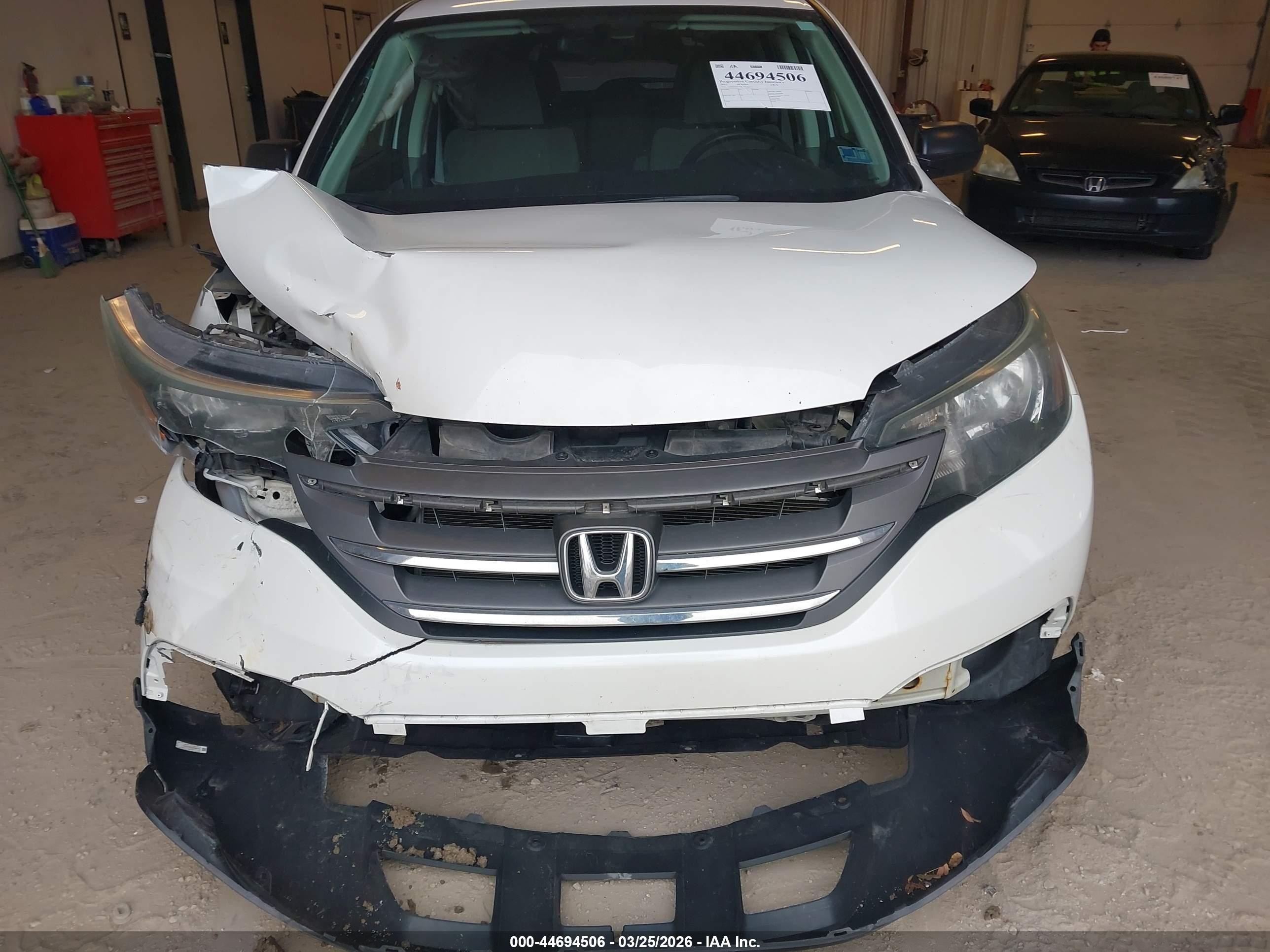 2013 Honda Cr-v Lx White vin: 5J6RM4H37DL035263