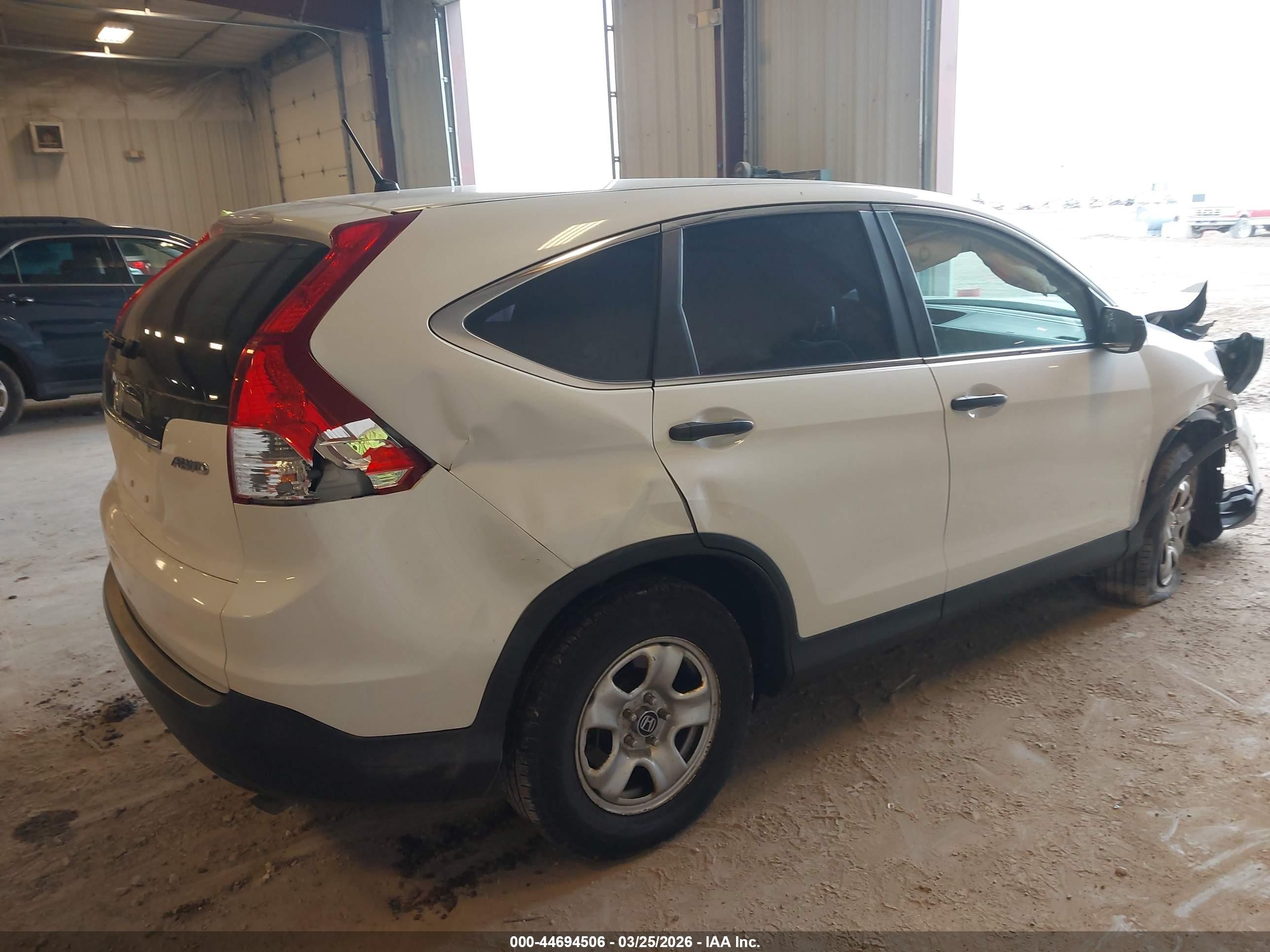 2013 Honda Cr-v Lx White vin: 5J6RM4H37DL035263