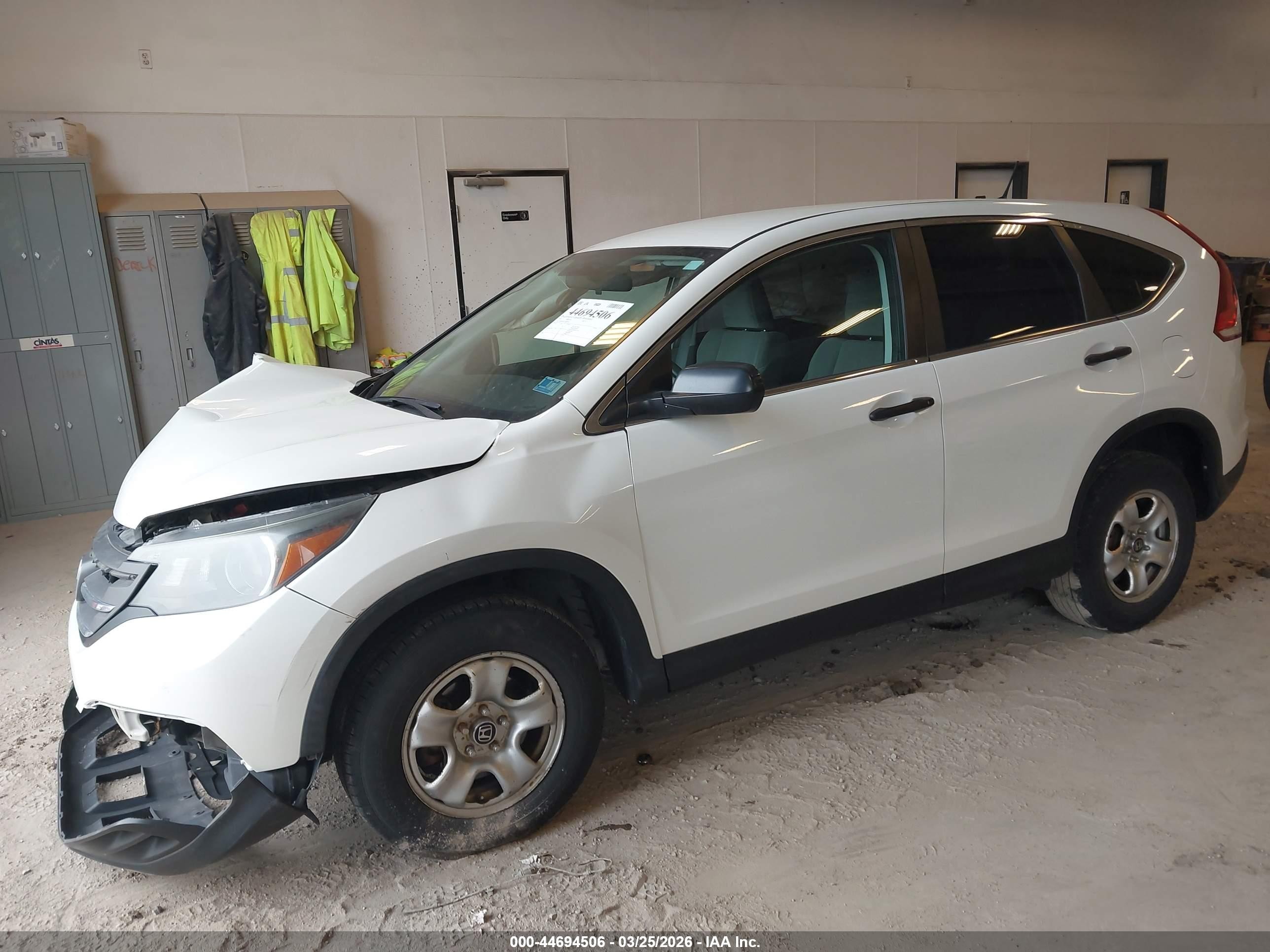 2013 Honda Cr-v Lx White vin: 5J6RM4H37DL035263