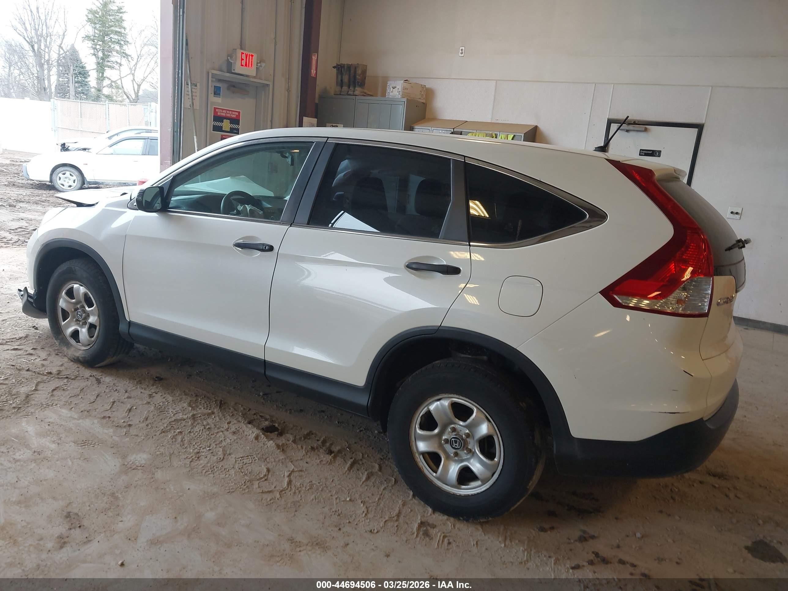 2013 Honda Cr-v Lx White vin: 5J6RM4H37DL035263