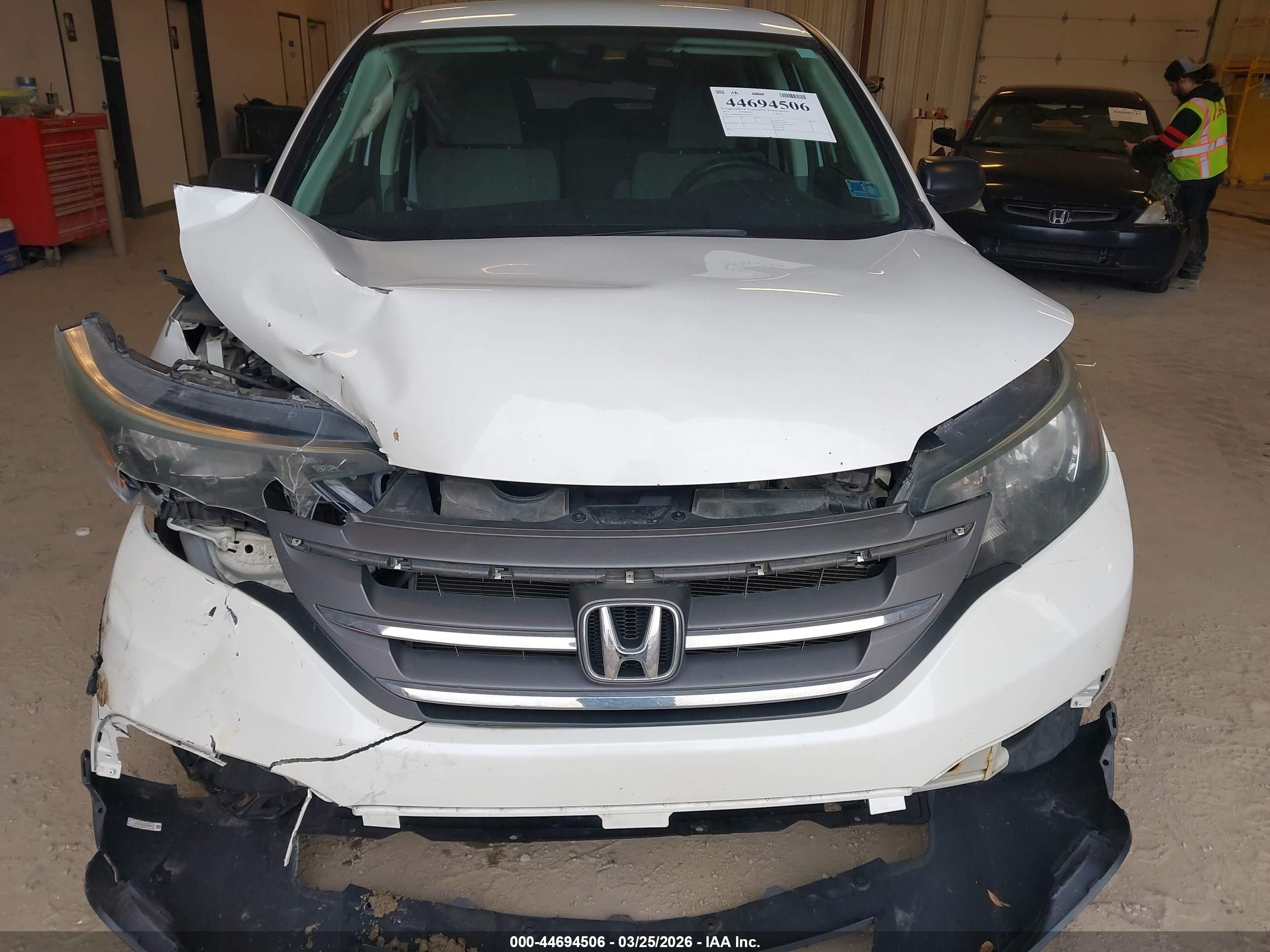 2013 Honda Cr-v Lx White vin: 5J6RM4H37DL035263