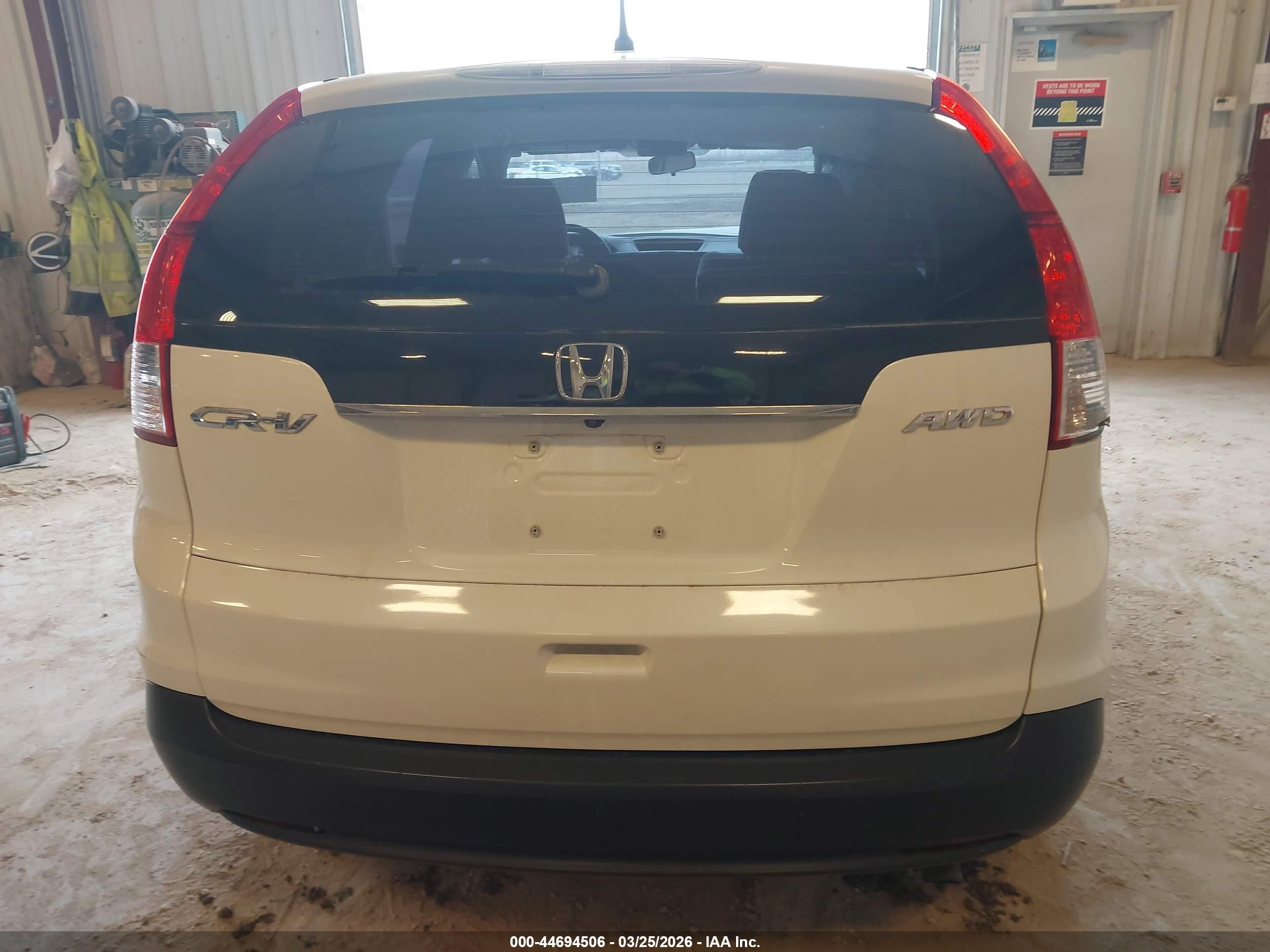 2013 Honda Cr-v Lx White vin: 5J6RM4H37DL035263