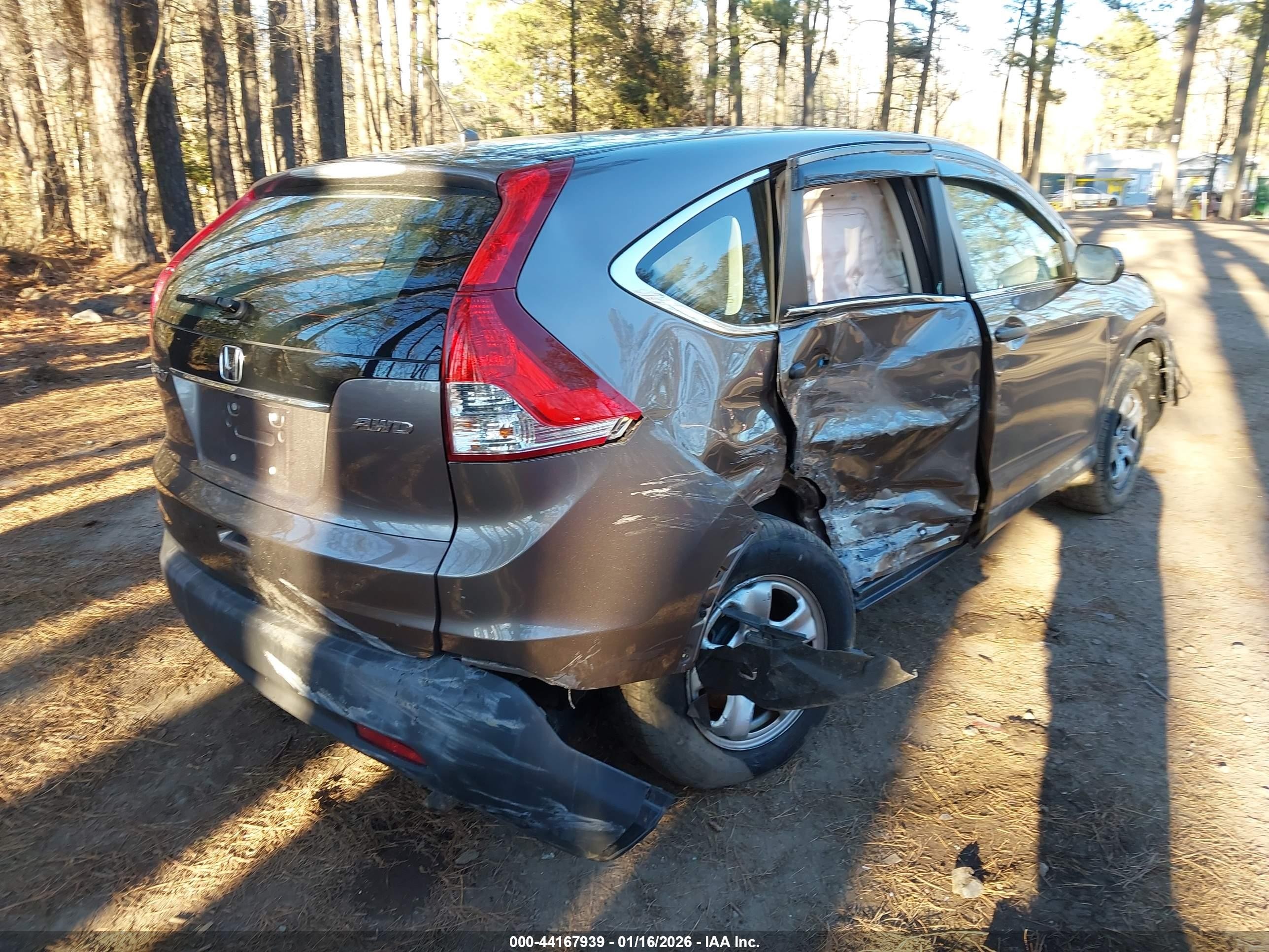2013 Honda Cr-v Lx Серый vin: 5J6RM4H37DL038907