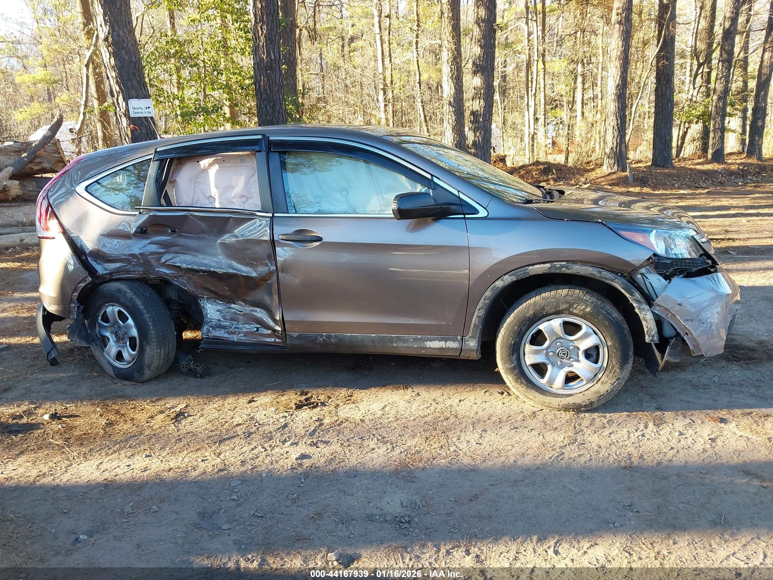 2013 Honda Cr-v Lx Серый vin: 5J6RM4H37DL038907