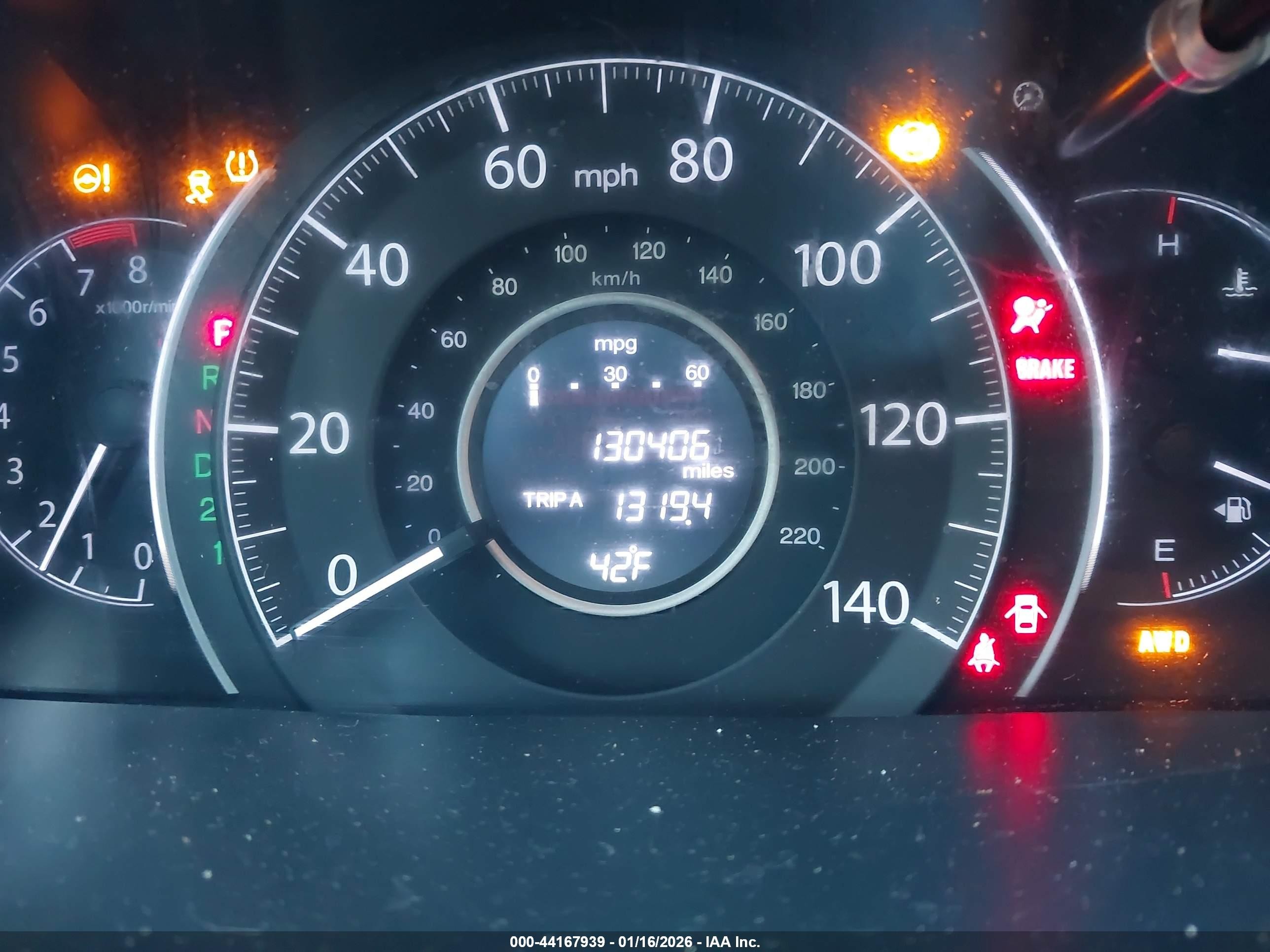 2013 Honda Cr-v Lx Серый vin: 5J6RM4H37DL038907