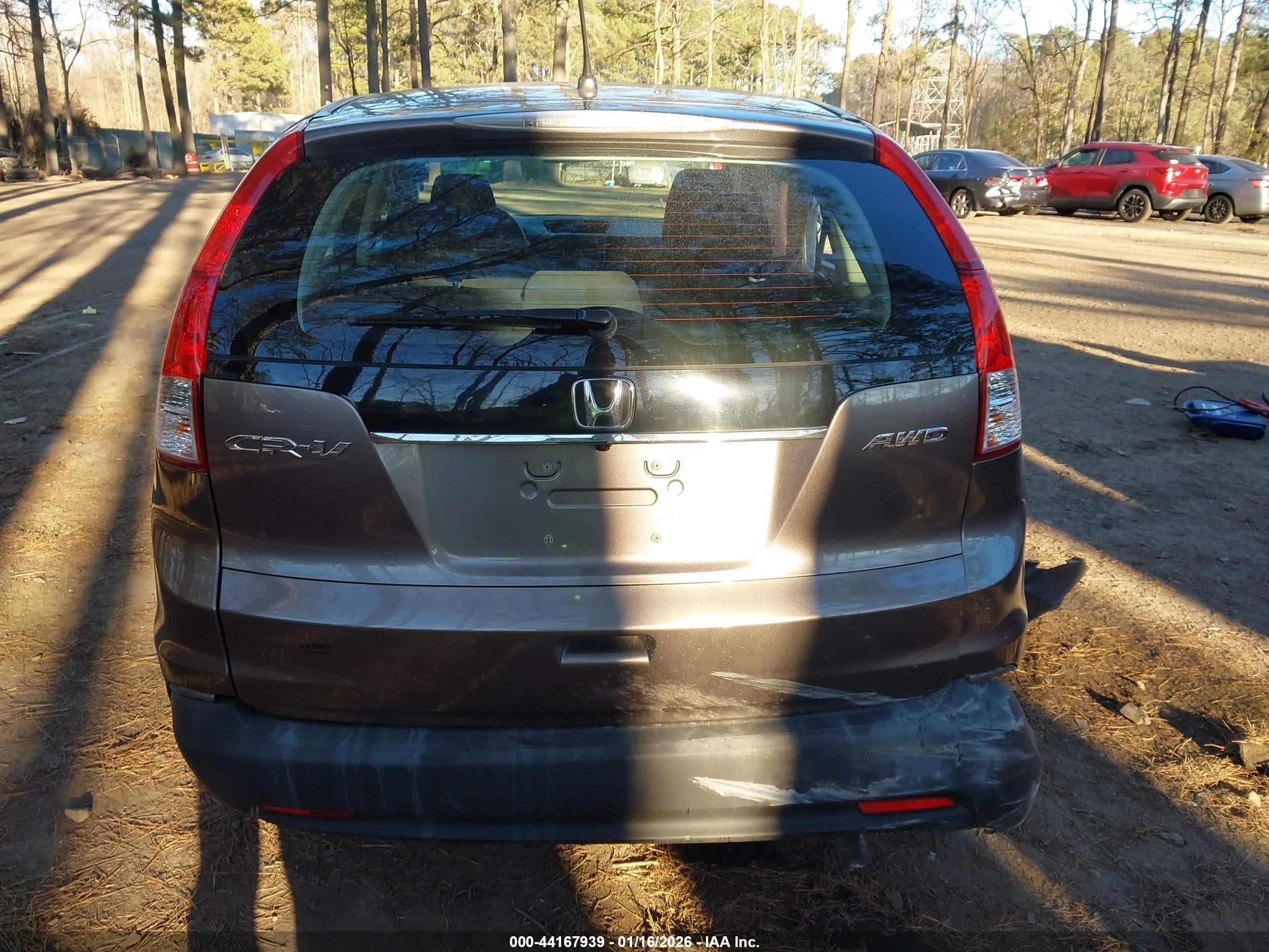 2013 Honda Cr-v Lx Gray vin: 5J6RM4H37DL038907