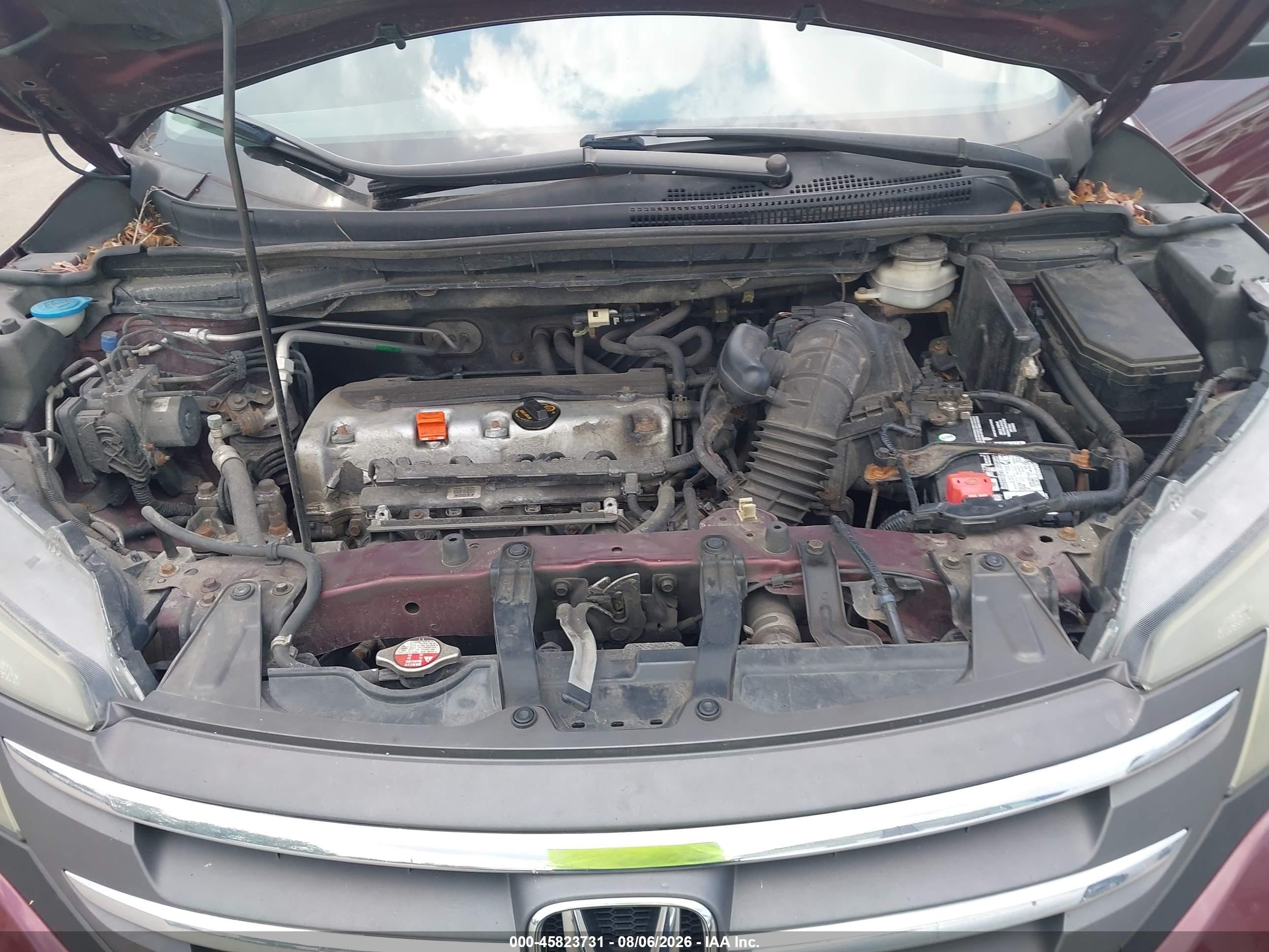 2013 Honda Cr-v Lx Burgundy vin: 5J6RM4H37DL073513
