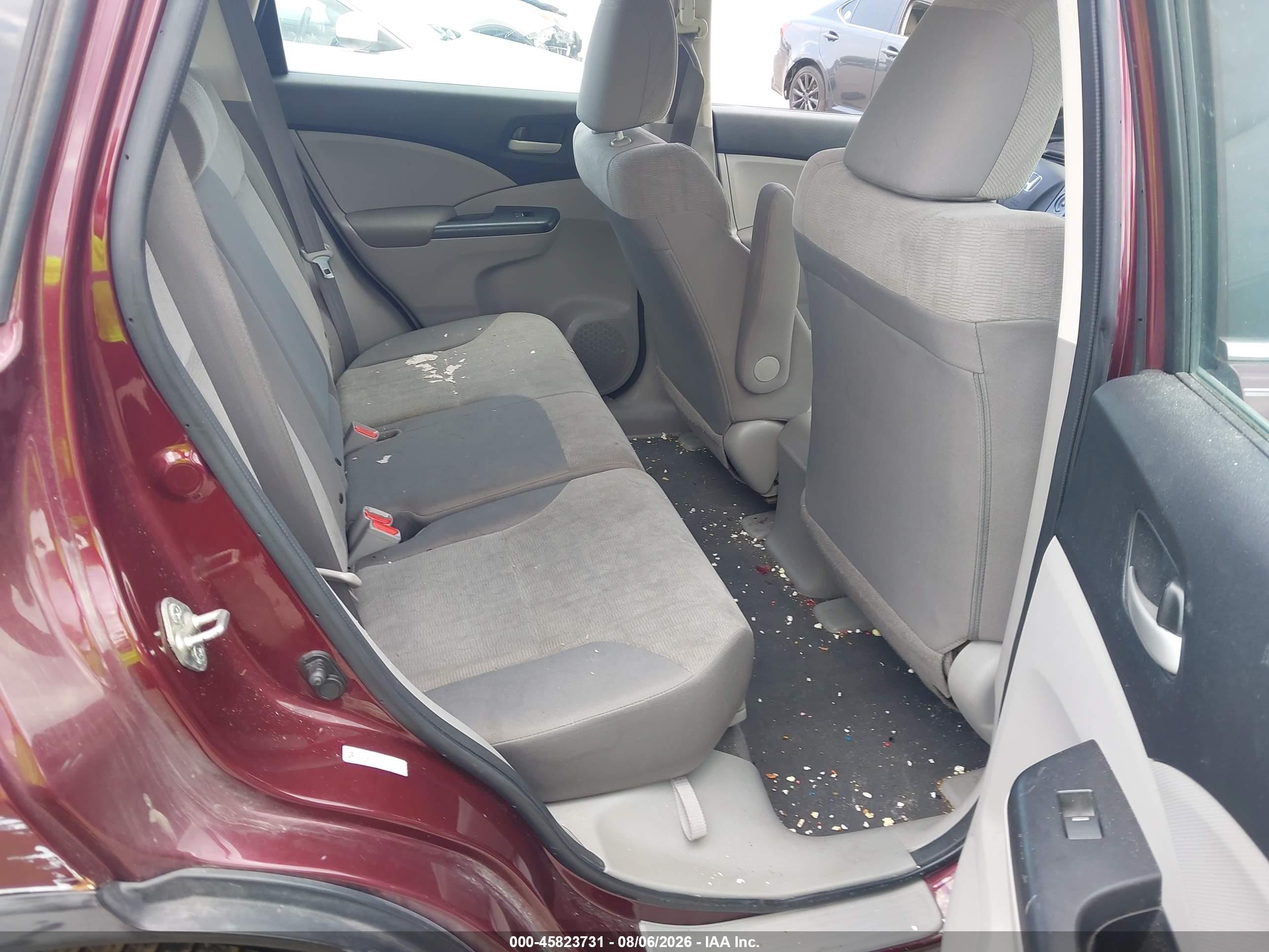 2013 Honda Cr-v Lx Burgundy vin: 5J6RM4H37DL073513