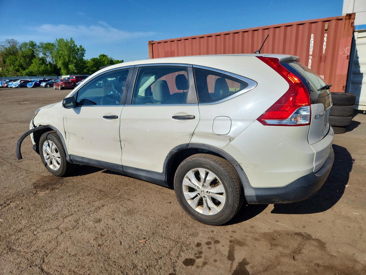2014 Honda Cr-v Lx White vin: 5J6RM4H37EL077658