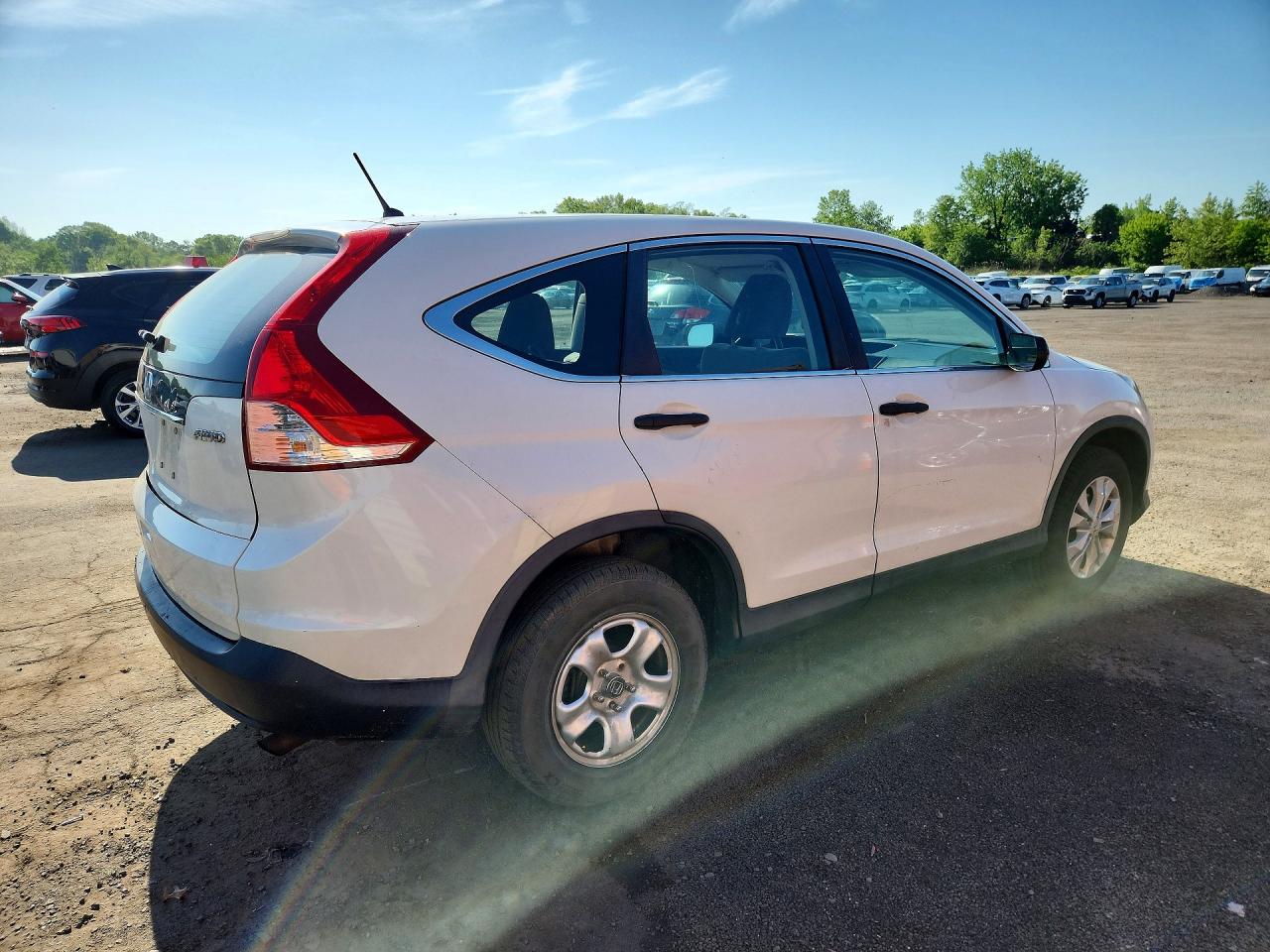 2014 Honda Cr-v Lx White vin: 5J6RM4H37EL077658