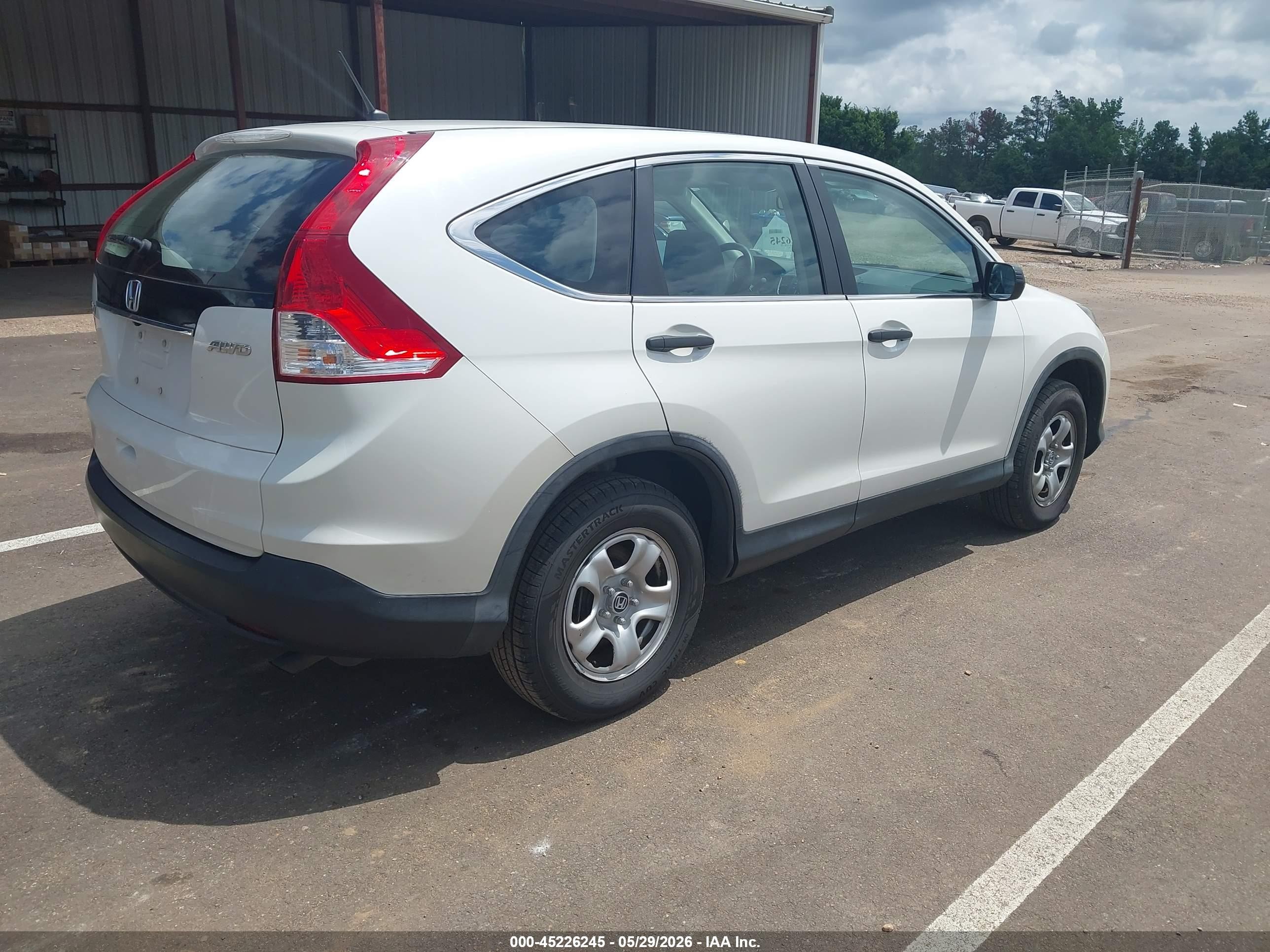 2014 Honda Cr-v Lx White vin: 5J6RM4H37EL090622