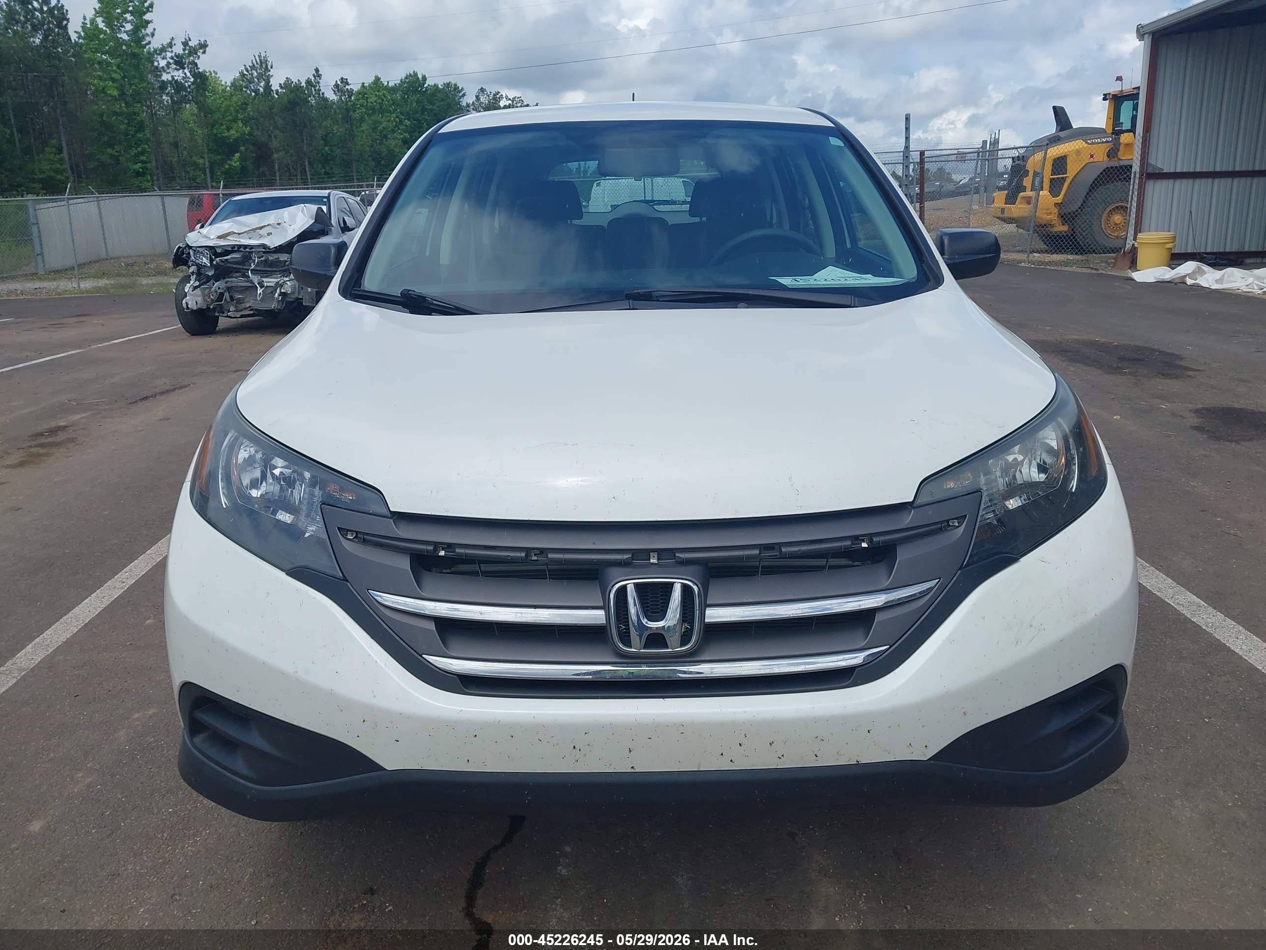 2014 Honda Cr-v Lx White vin: 5J6RM4H37EL090622