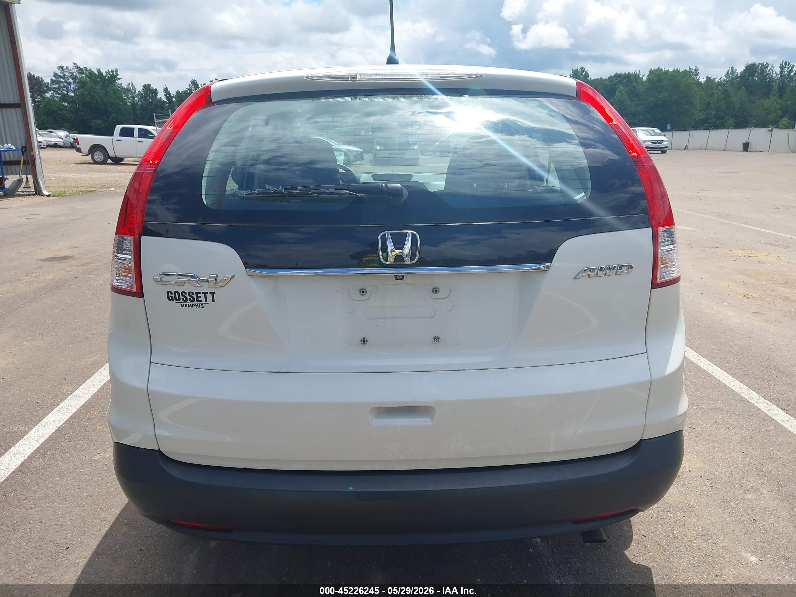 2014 Honda Cr-v Lx White vin: 5J6RM4H37EL090622